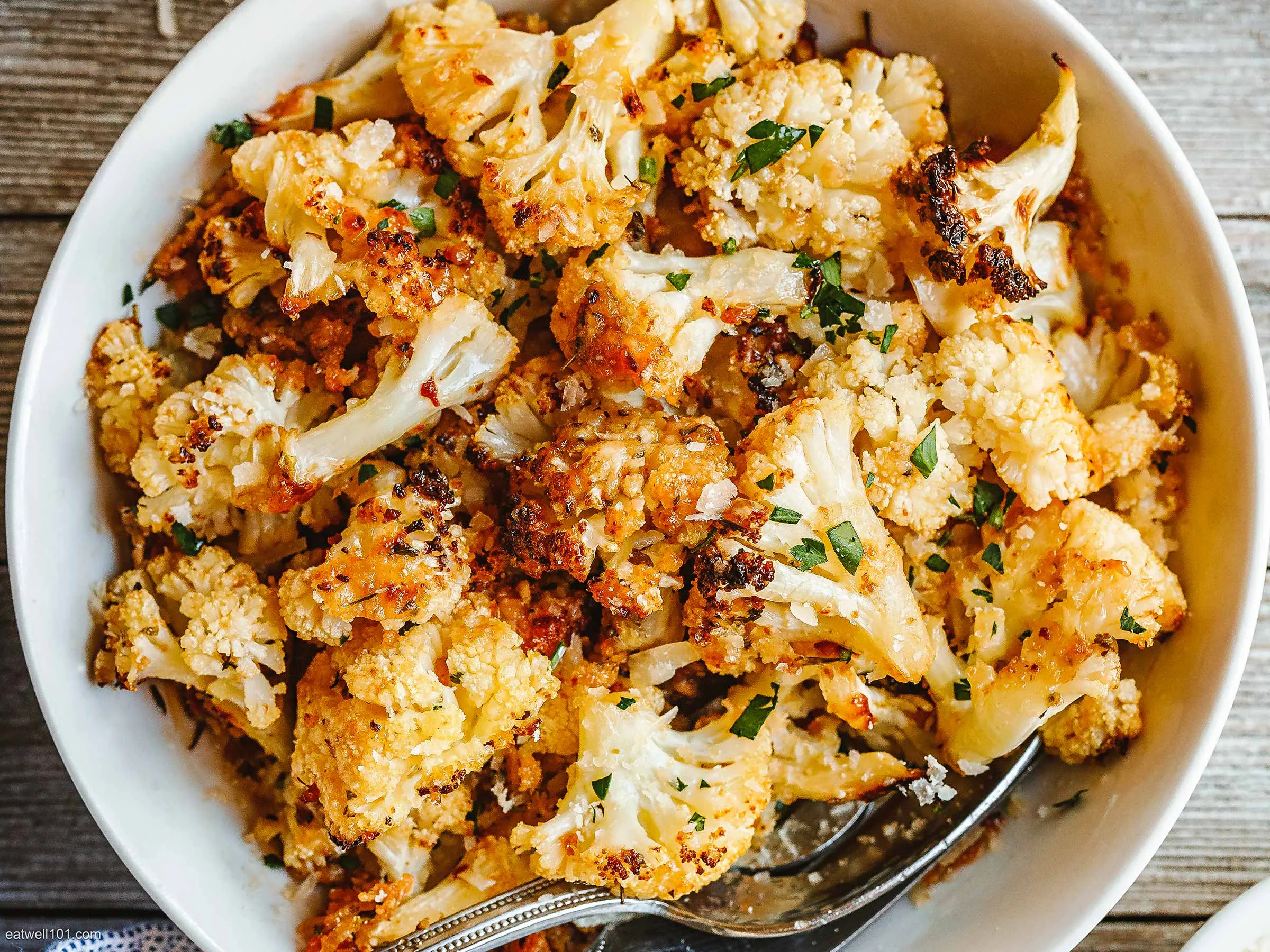 Parmesan Roasted Cauliflower Salad