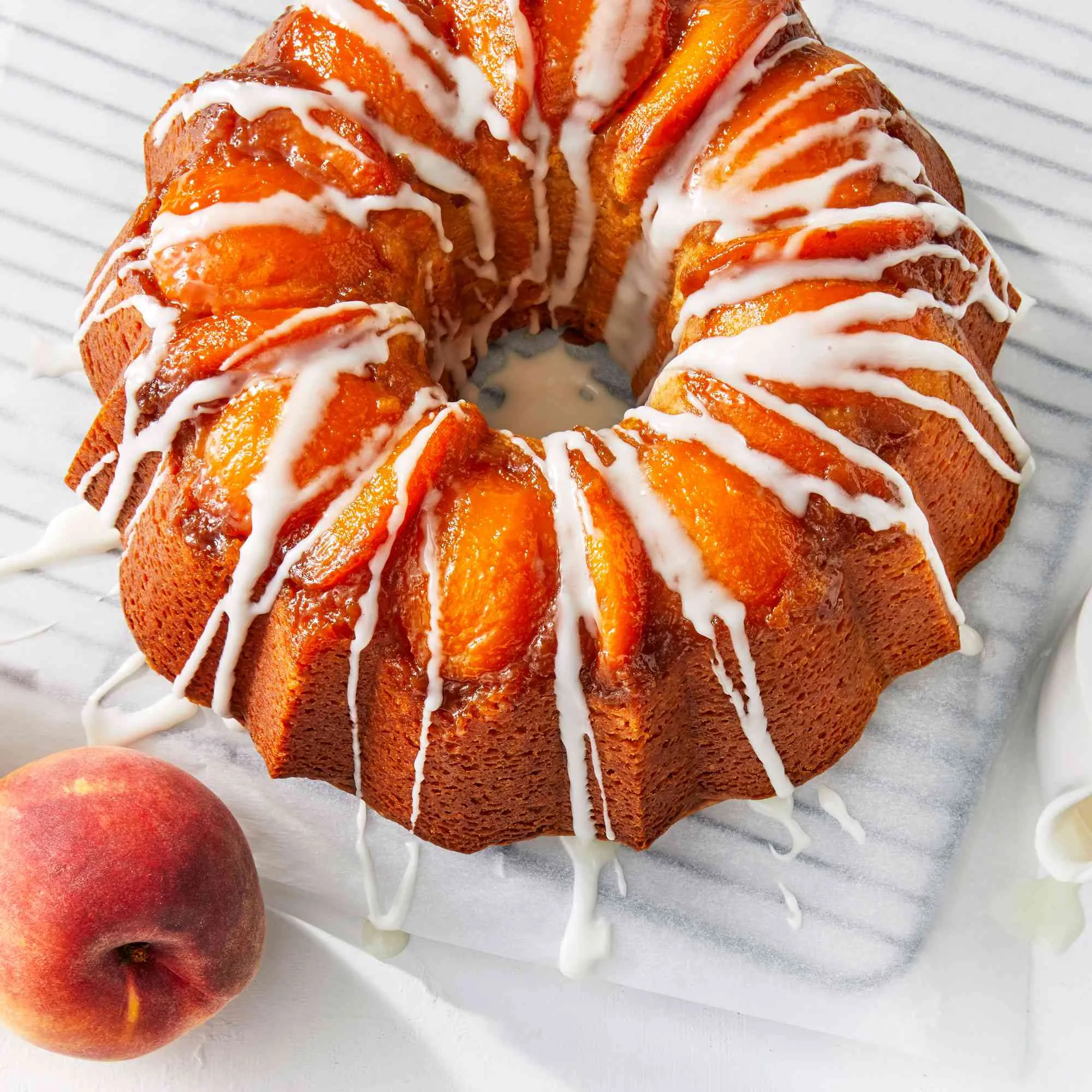 Peach Blueberry Bourbon Cake