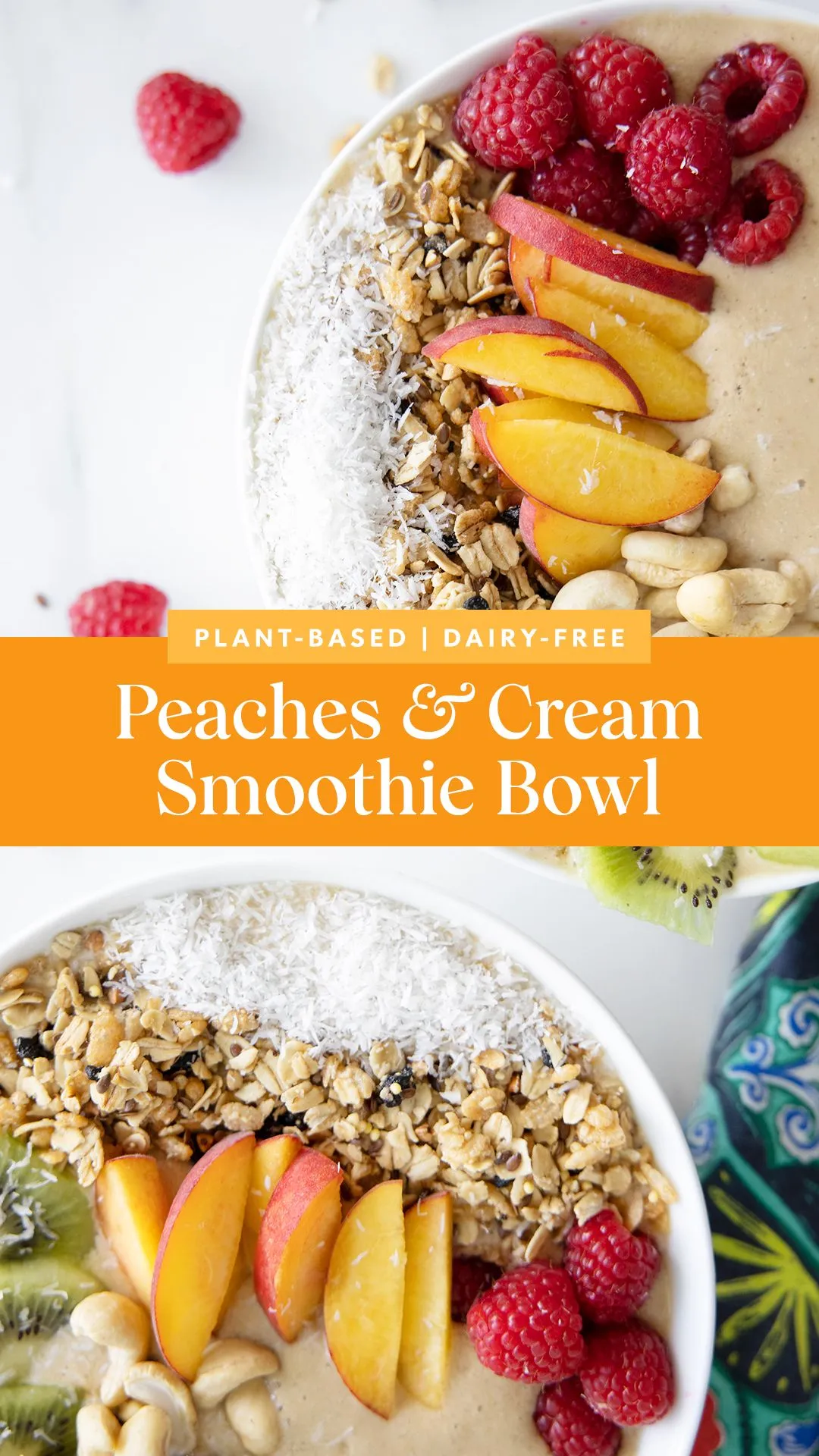 Peaches and Cream Smoothie Bowl