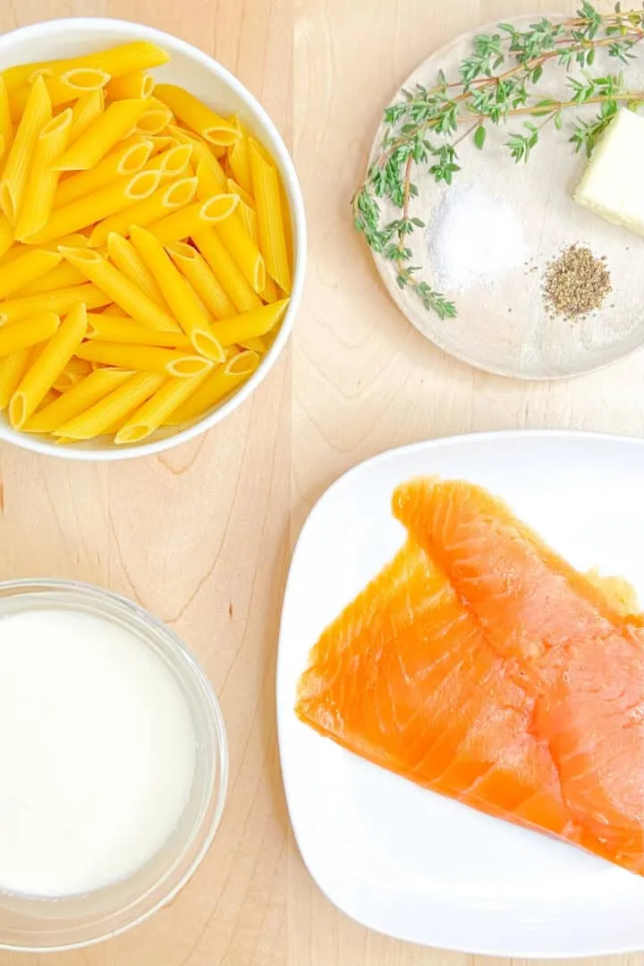 Penne with Cream and Smoked Salmon