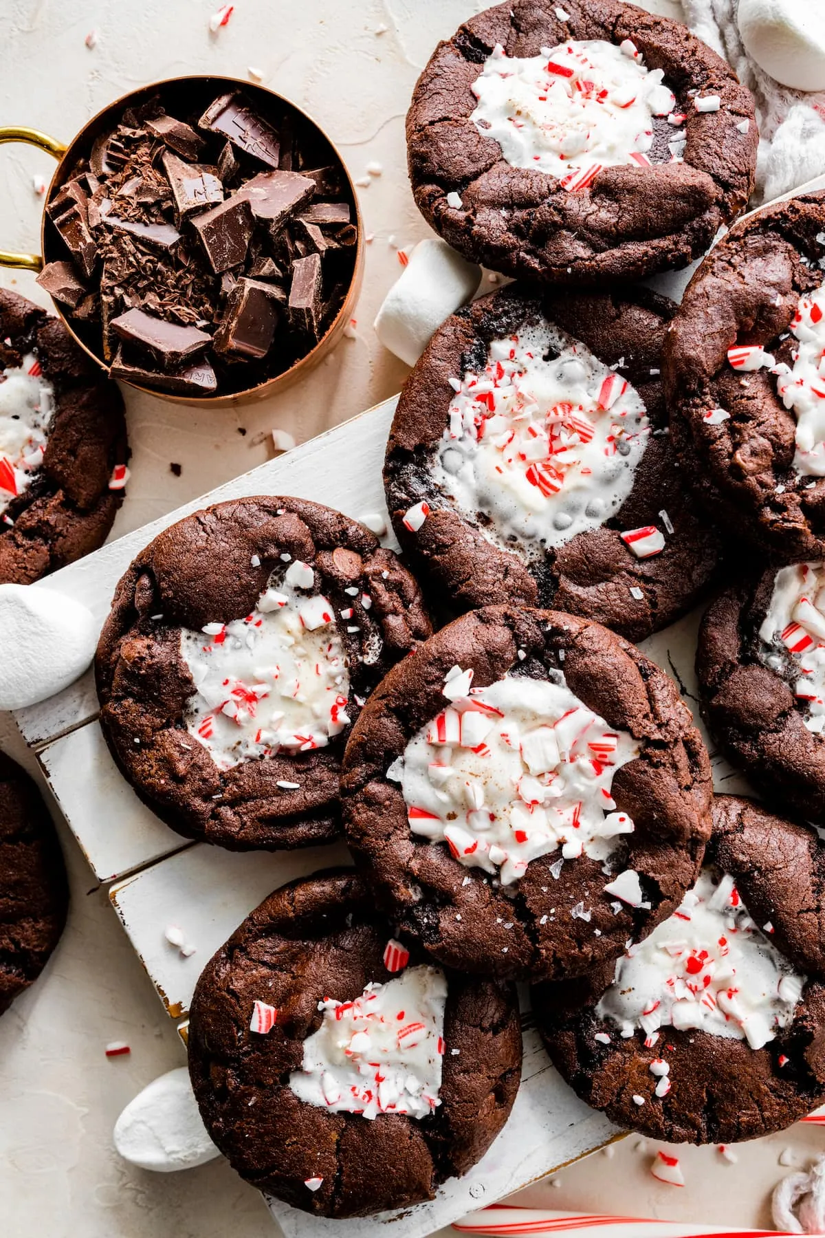 Peppermint Mocha Marshmallow Cookies