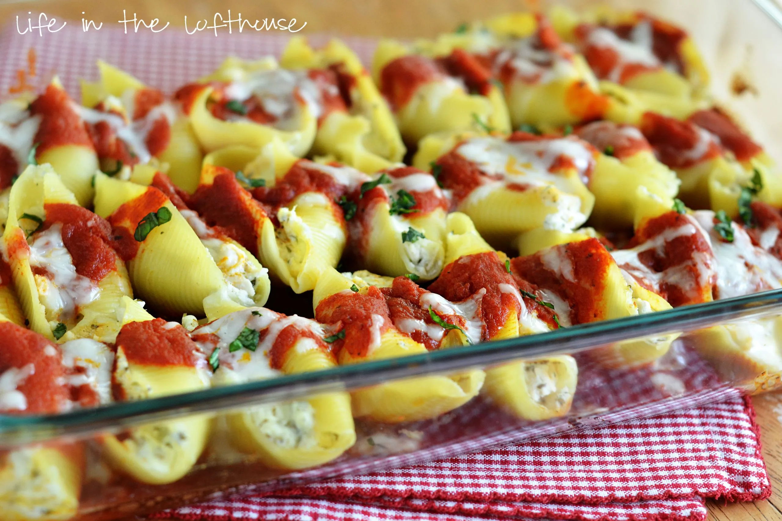 Pesto Chicken Stuffed Shells