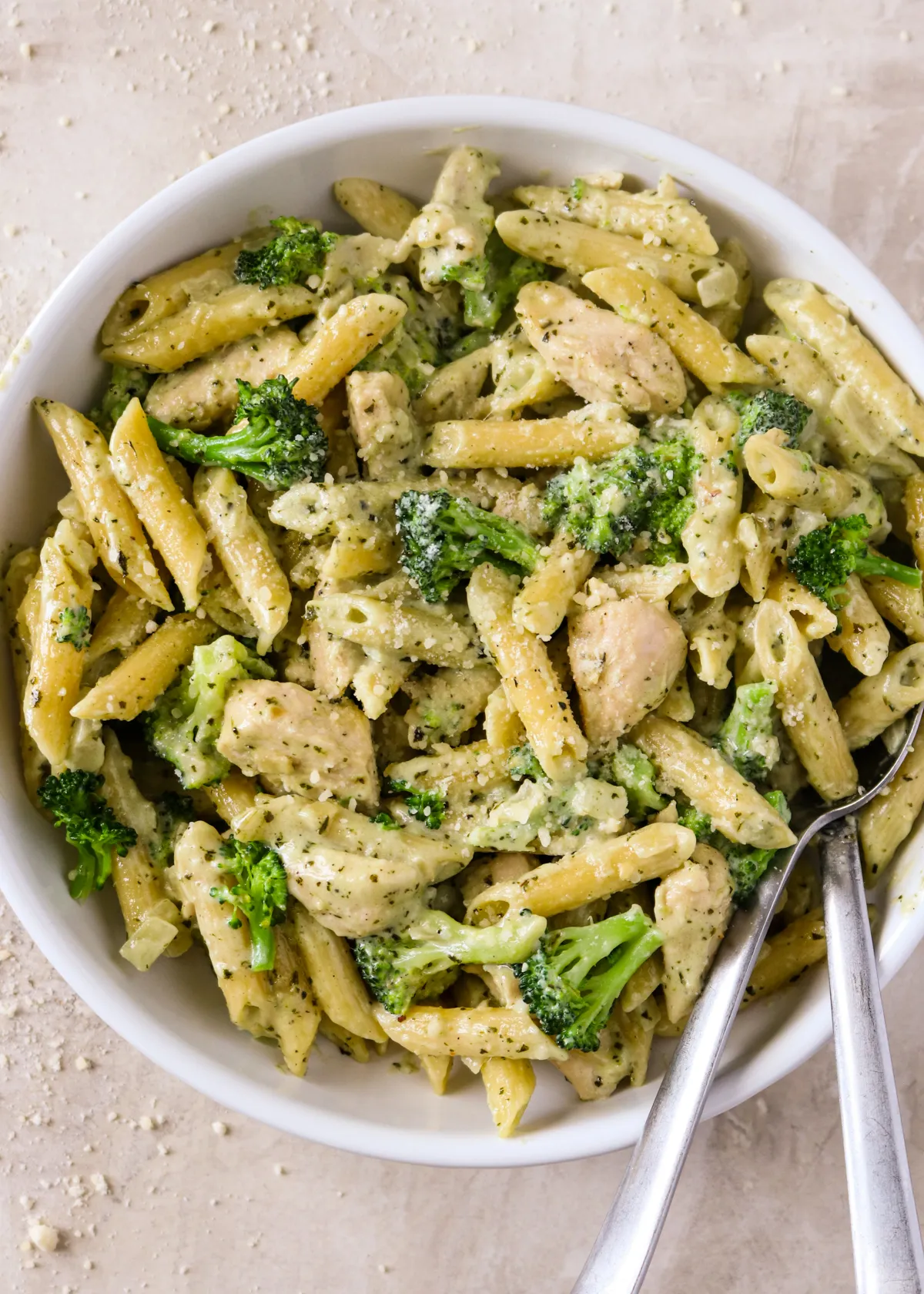 Pesto Chicken and Broccoli Salad