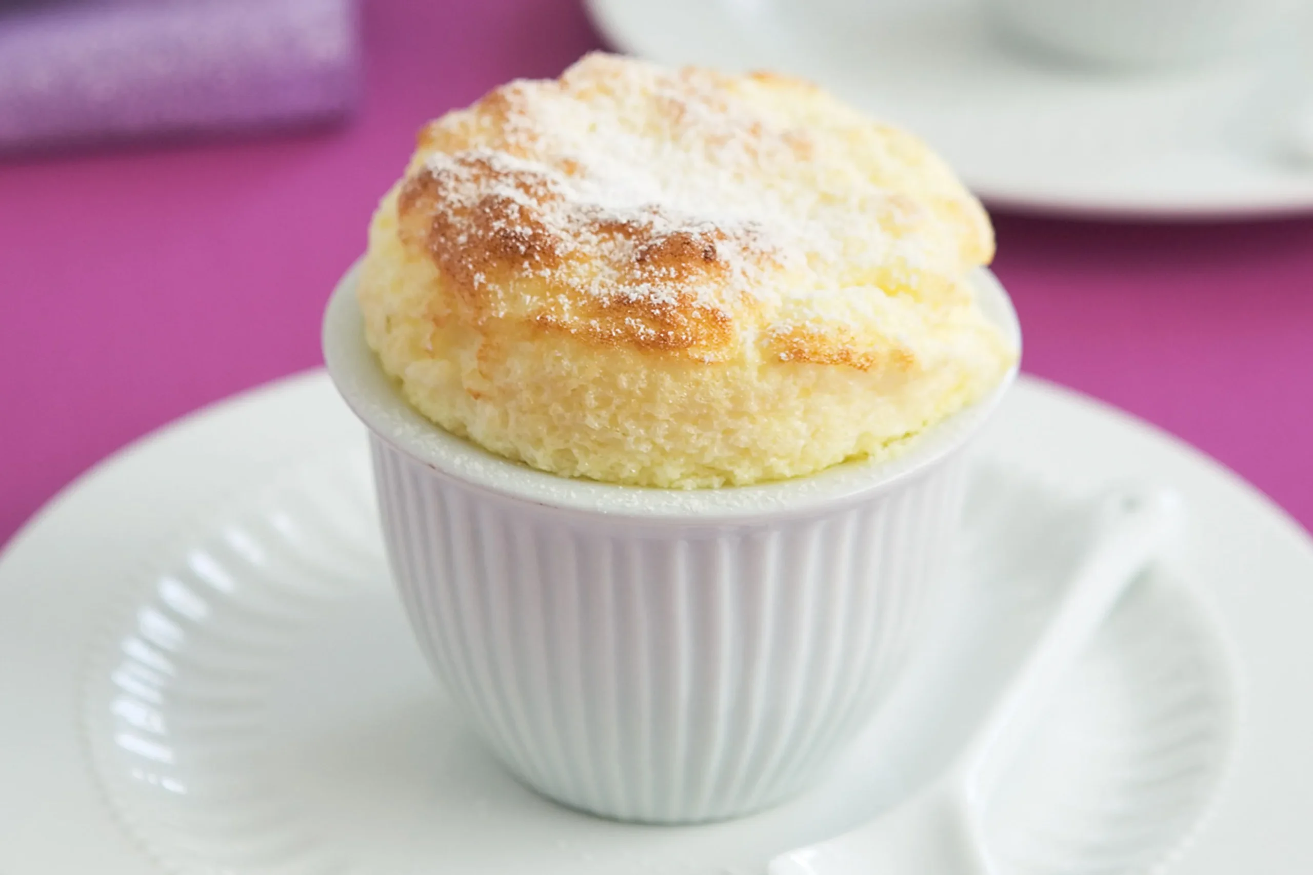 Petite Lemon Souffles with Lemon Curd