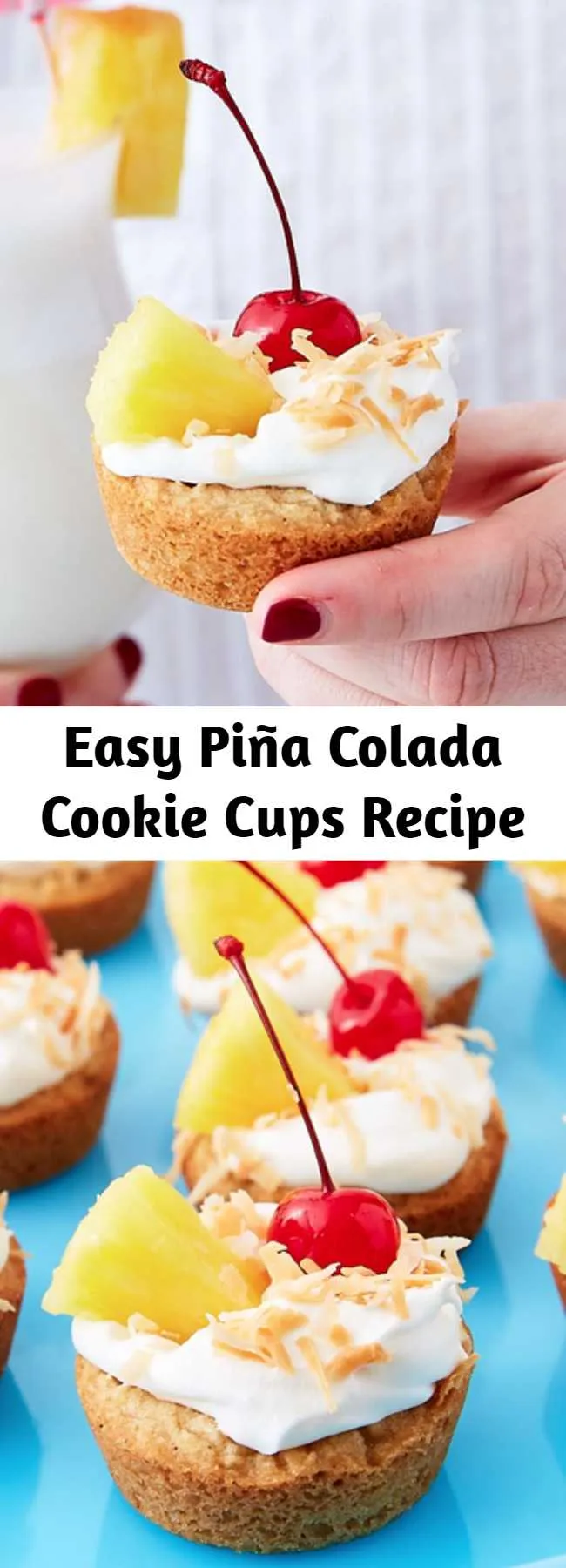 Pina Colada Cookie Cups