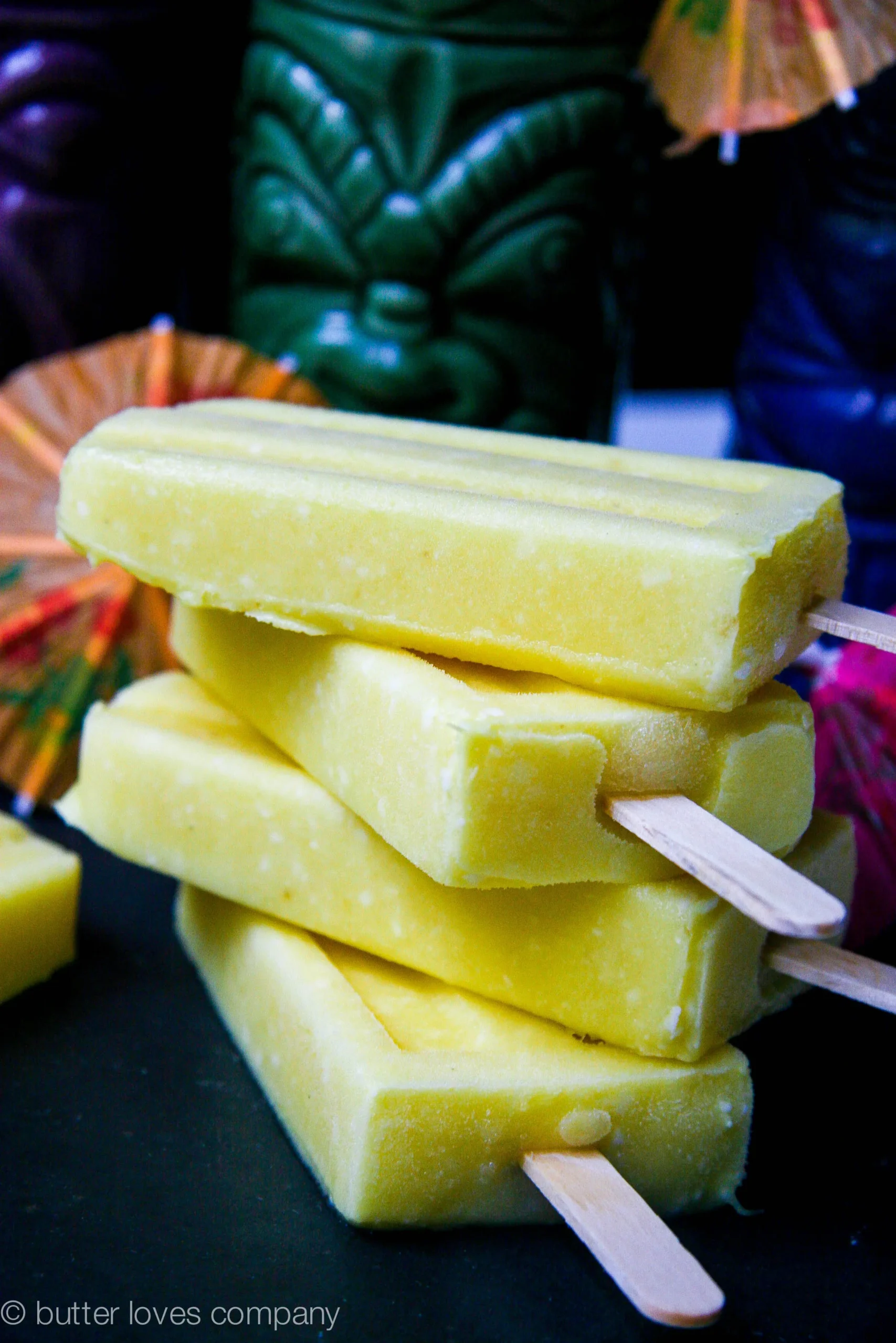 Pina Colada Italian Ice Pops