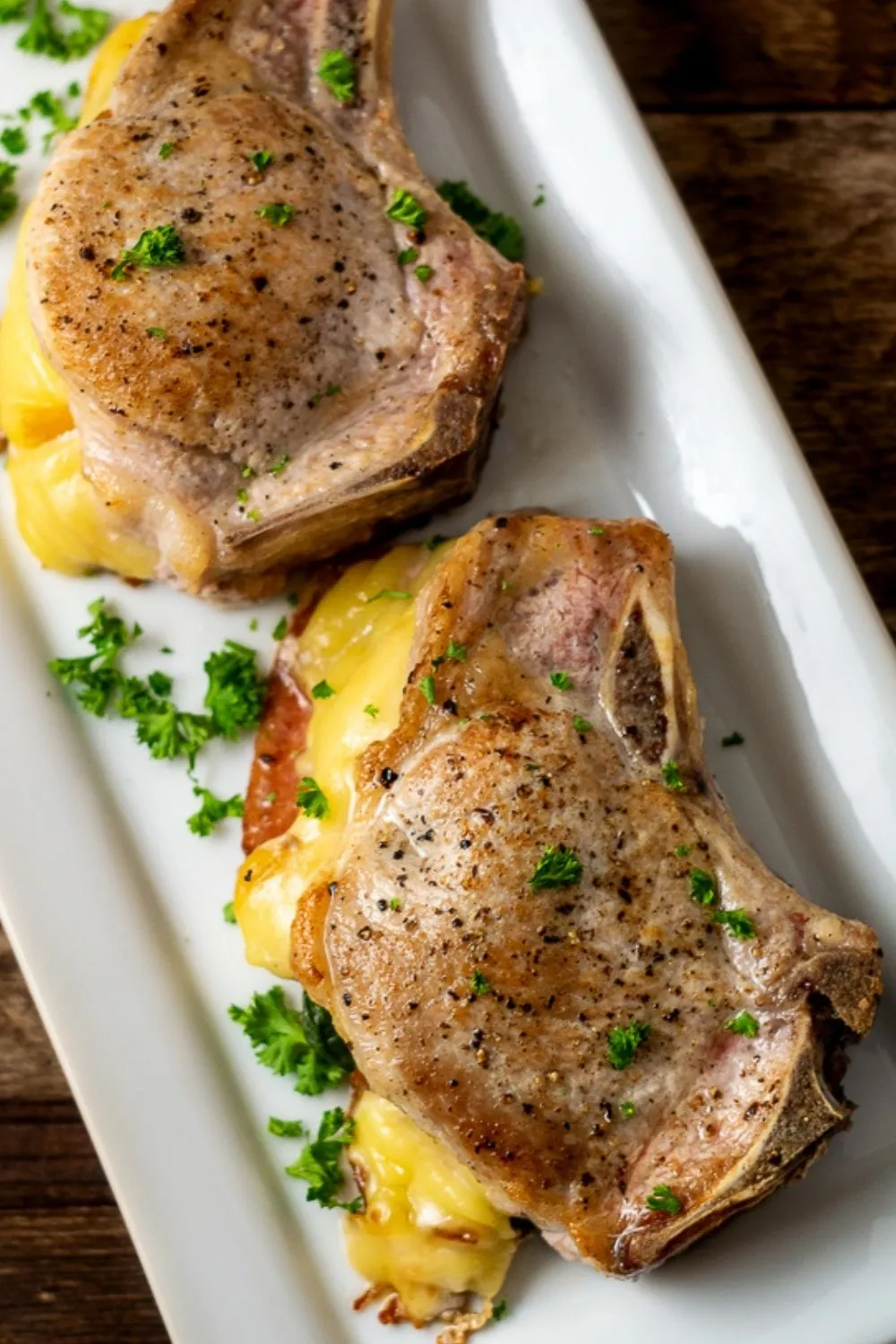 Pork Chops Stuffed with Smoked Gouda