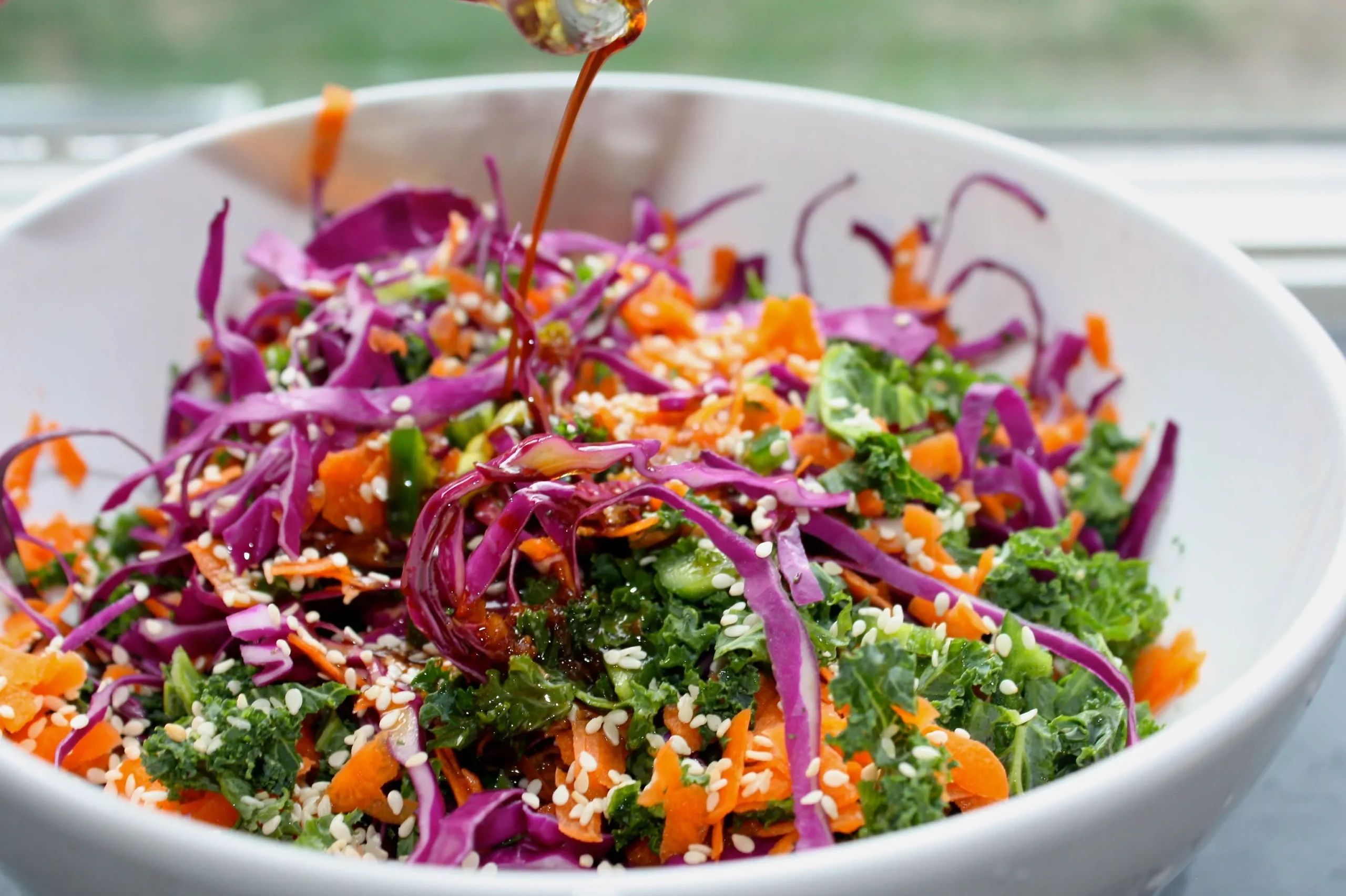 Pork Salad with Cabbage Slaw