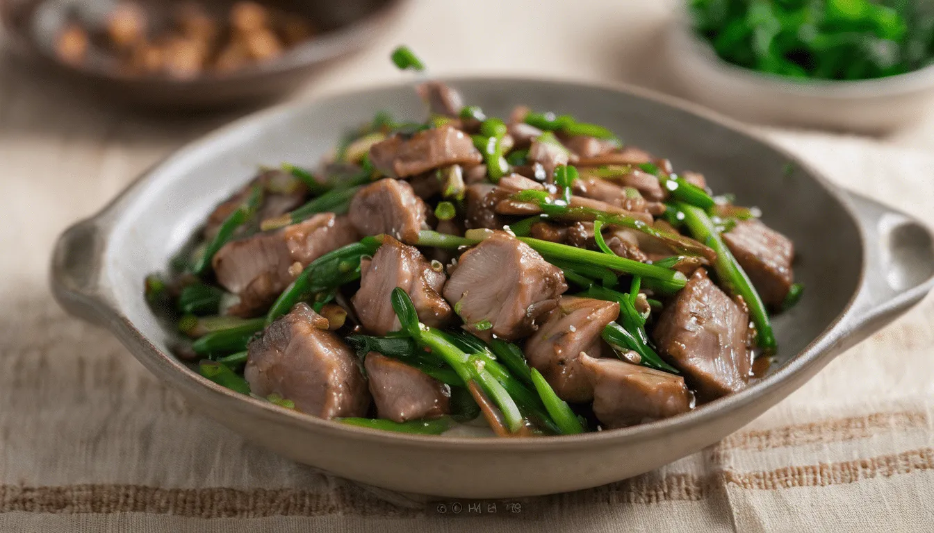 Pork and Garlic Chives Stir Fry