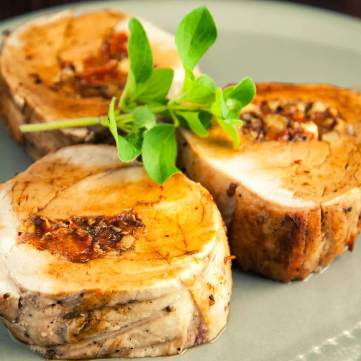 Pork with Cranberries, Pine Nuts and Sweet Potato Fettuccine