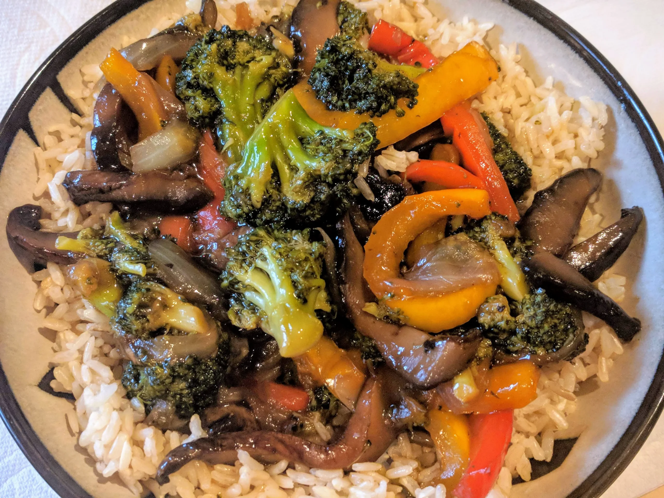 Portobello Mushroom Broccoli Stir Fry