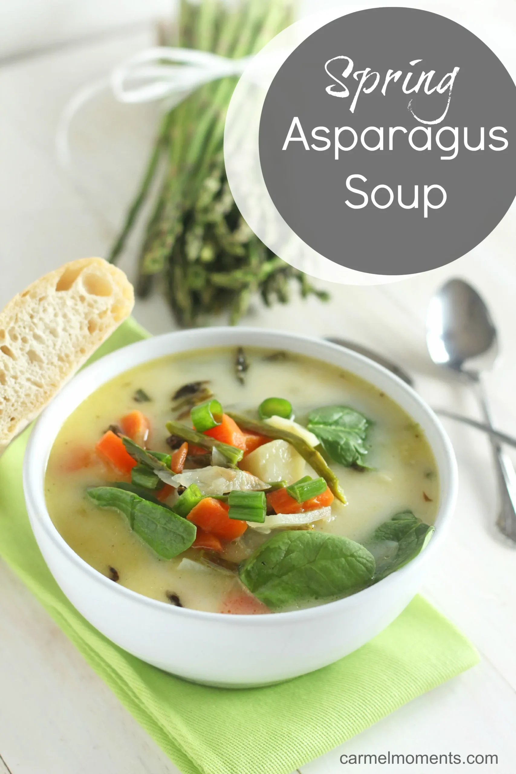 Potato Asparagus Soup with Spring Onions