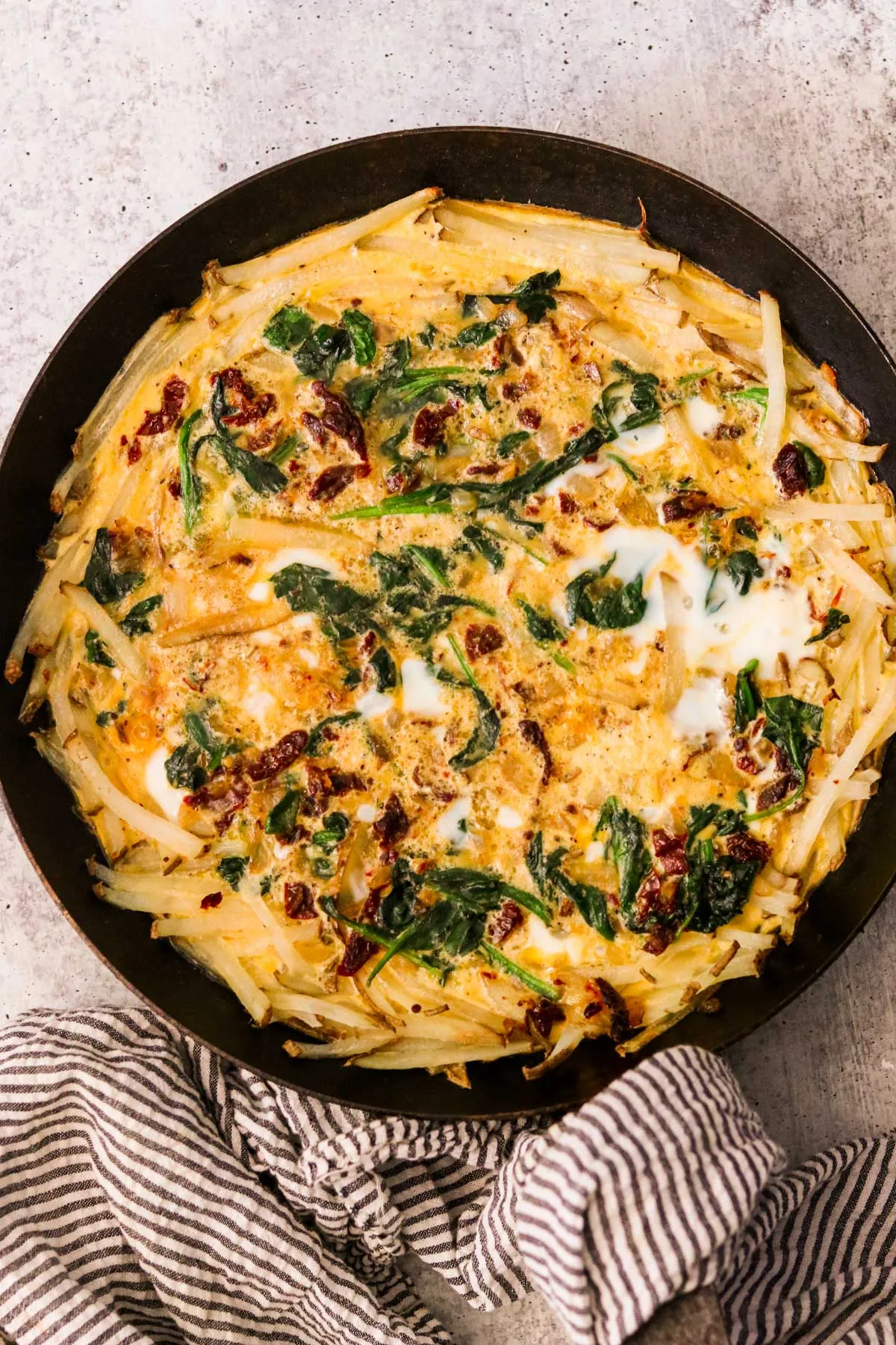 Potato Crusted Vegetable Frittata