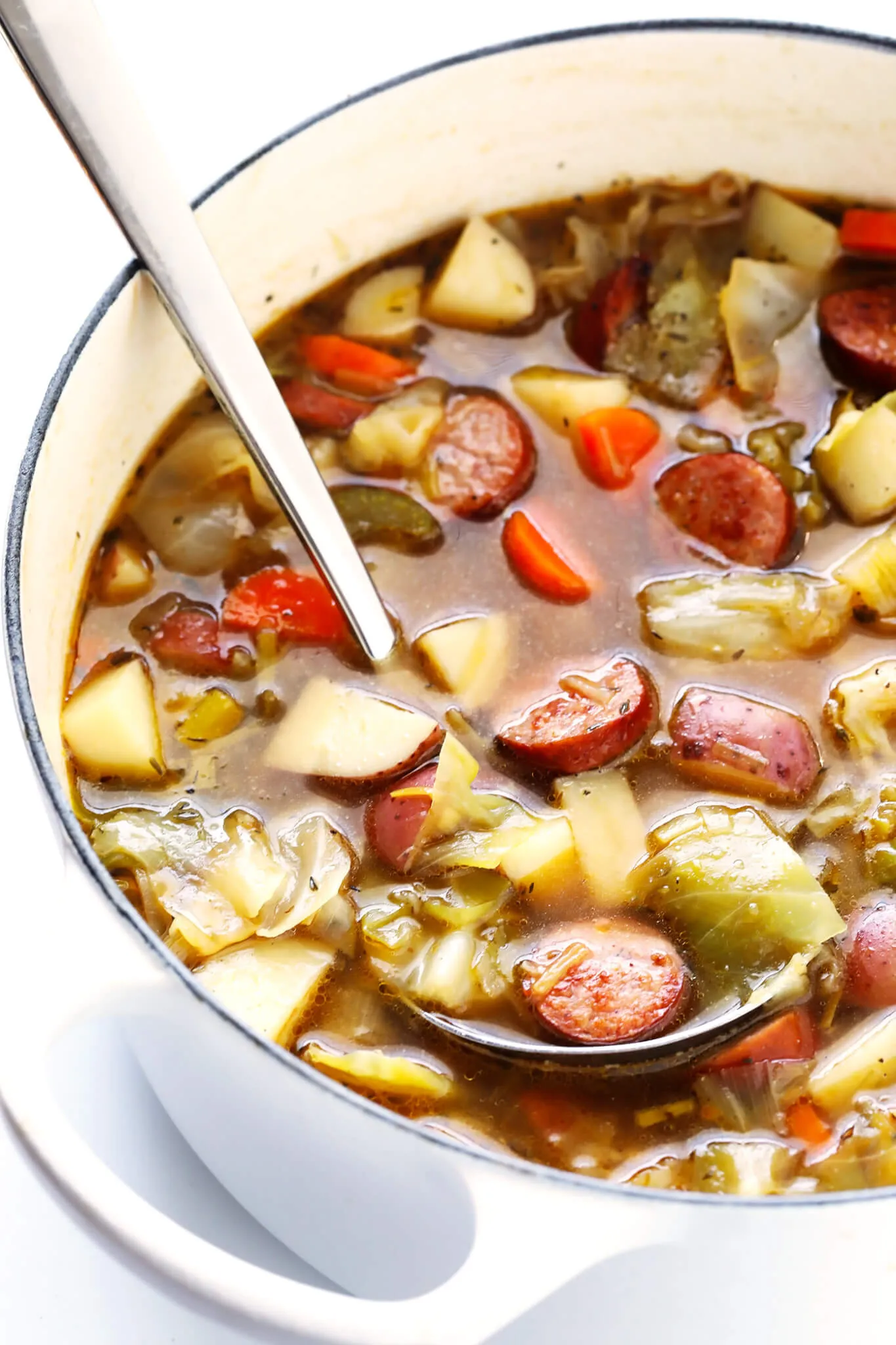 Potato Leek Soup with Italian Sausage