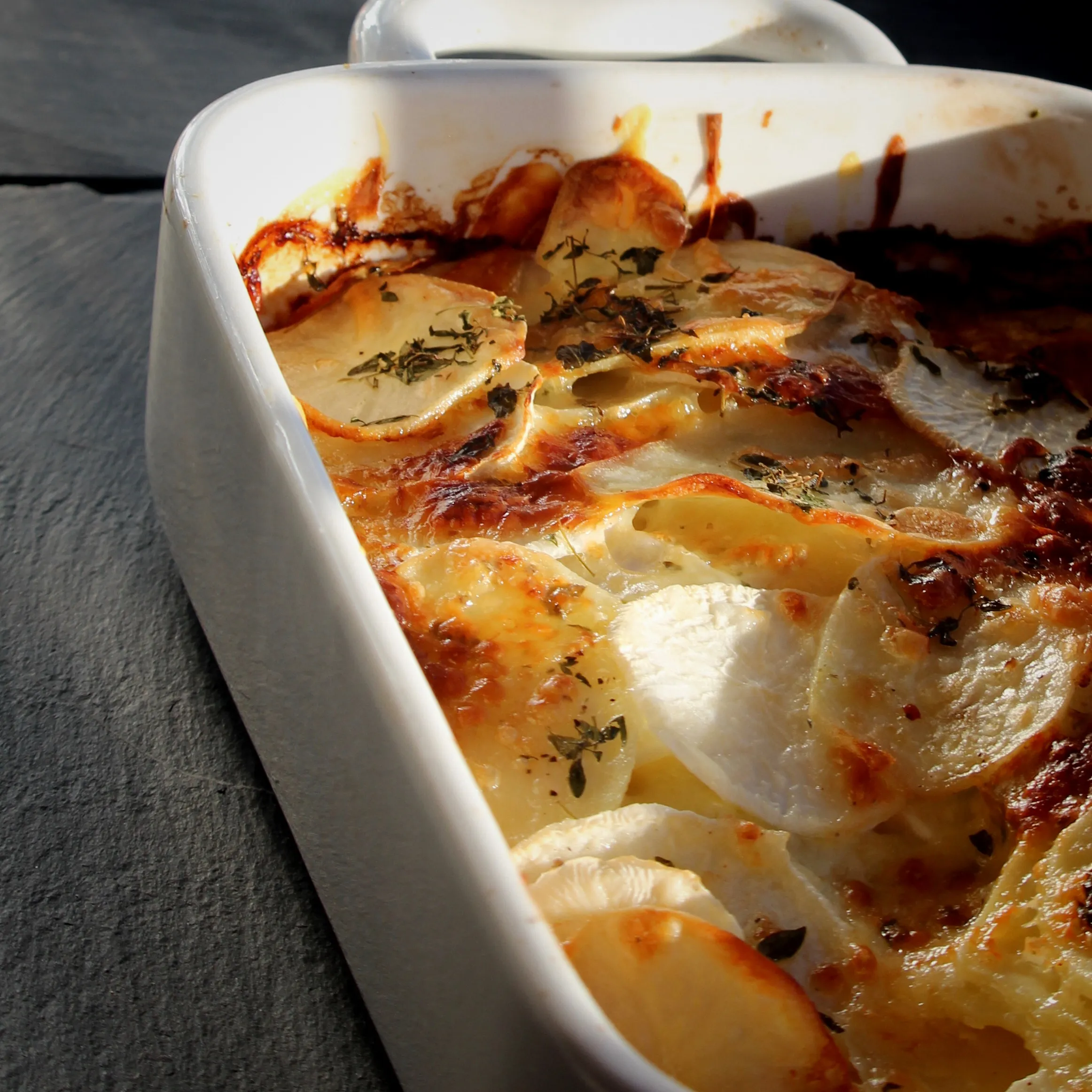 Potato Turnip Mushroom Gratin