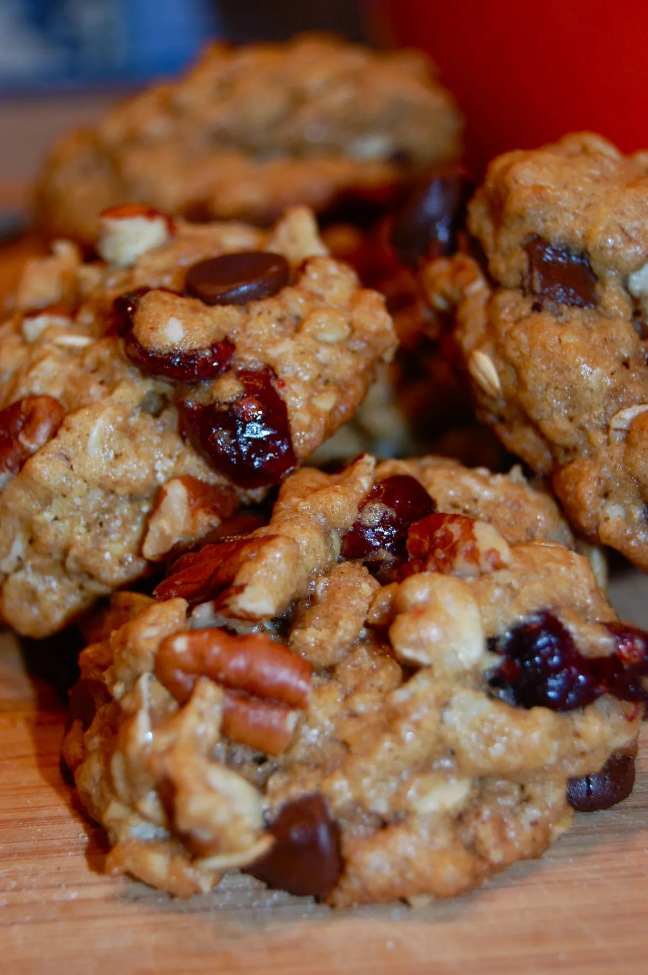 Praline Pecan Cranberry Oatmeal Cookies