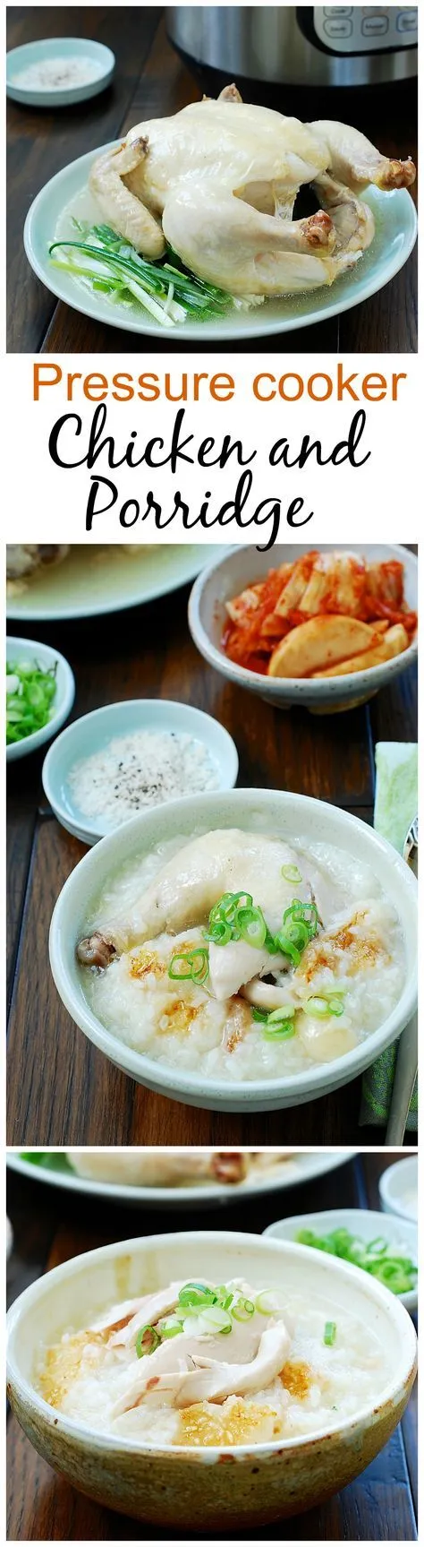 Pressure Cooker Nurungji Baeksuk Boiled Chicken Rice