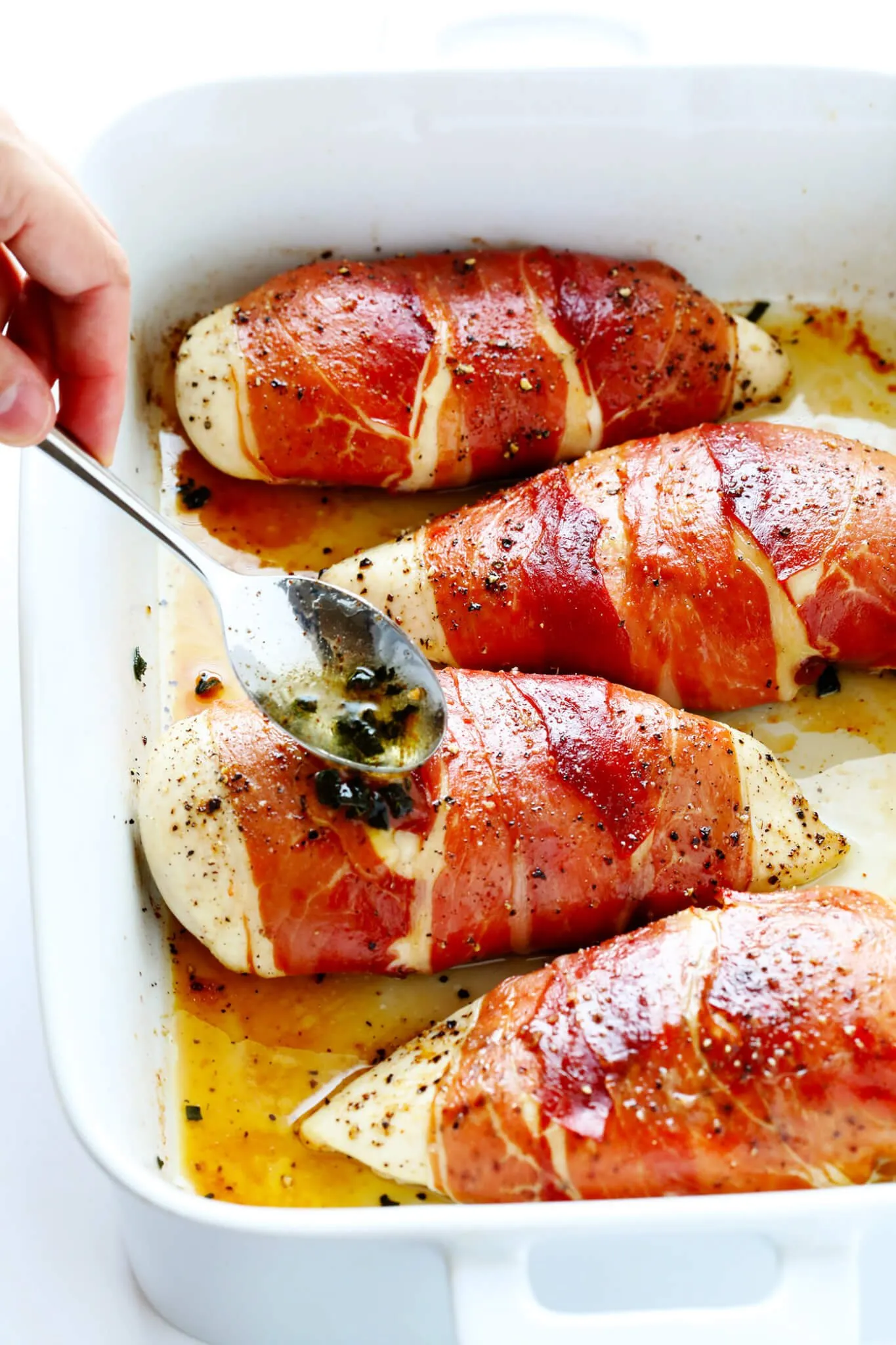 Prosciutto Wrapped Chicken Thighs