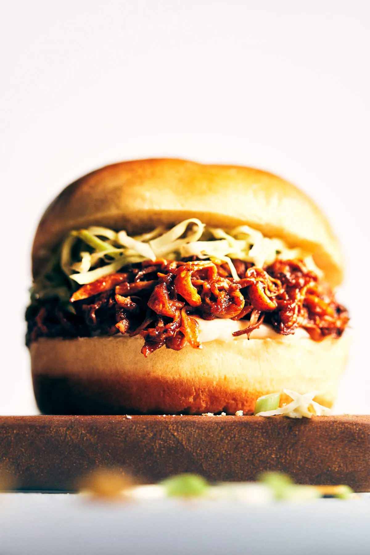 Pulled Mushroom BBQ Sandwich
