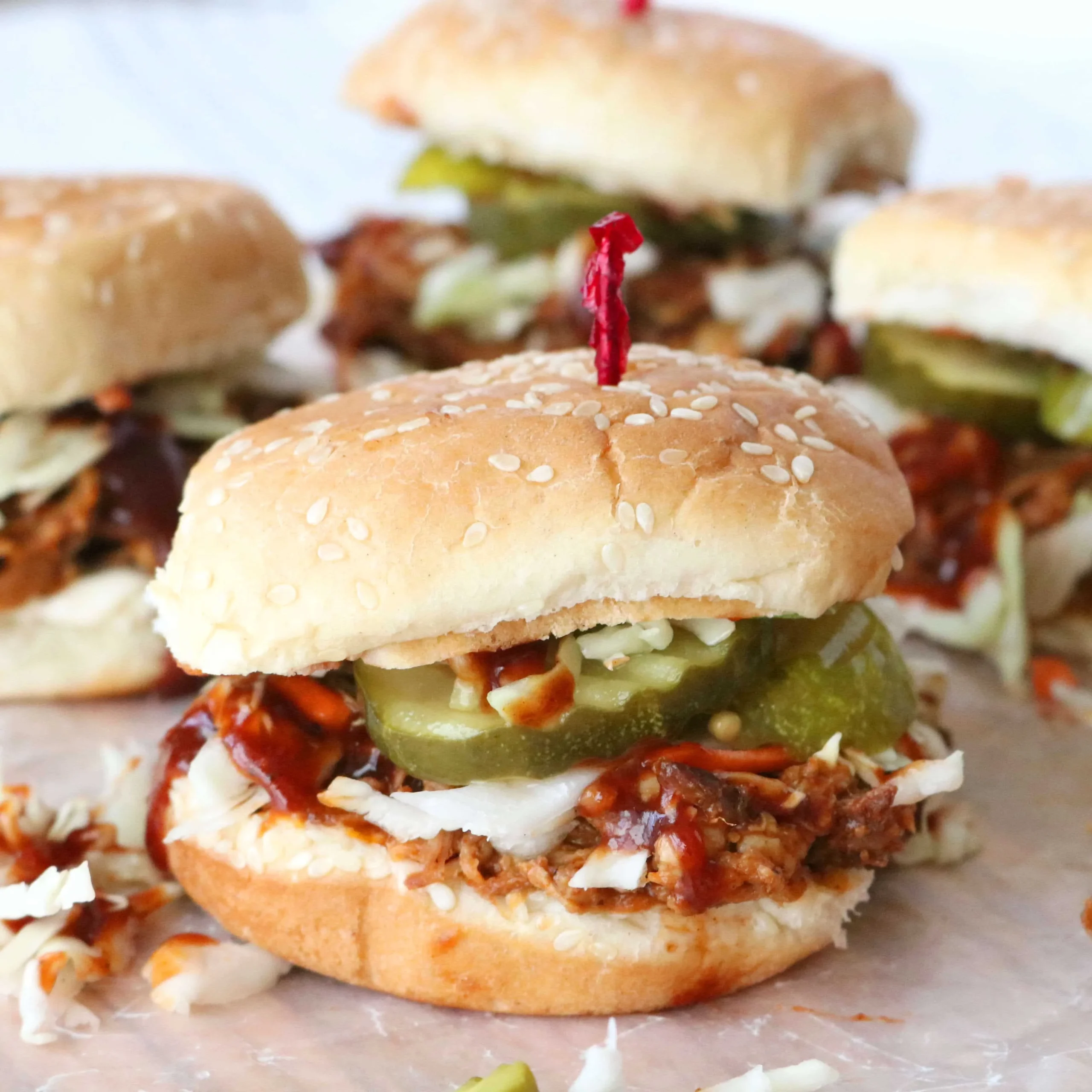 Pulled Pork Sliders Slow Cooker Version