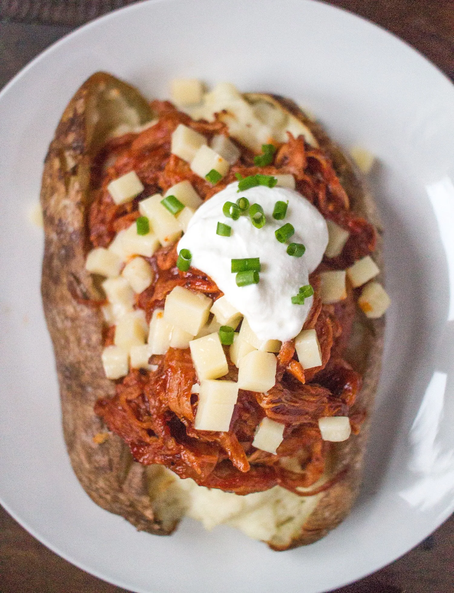 Pulled Pork Twice Baked Potatoes