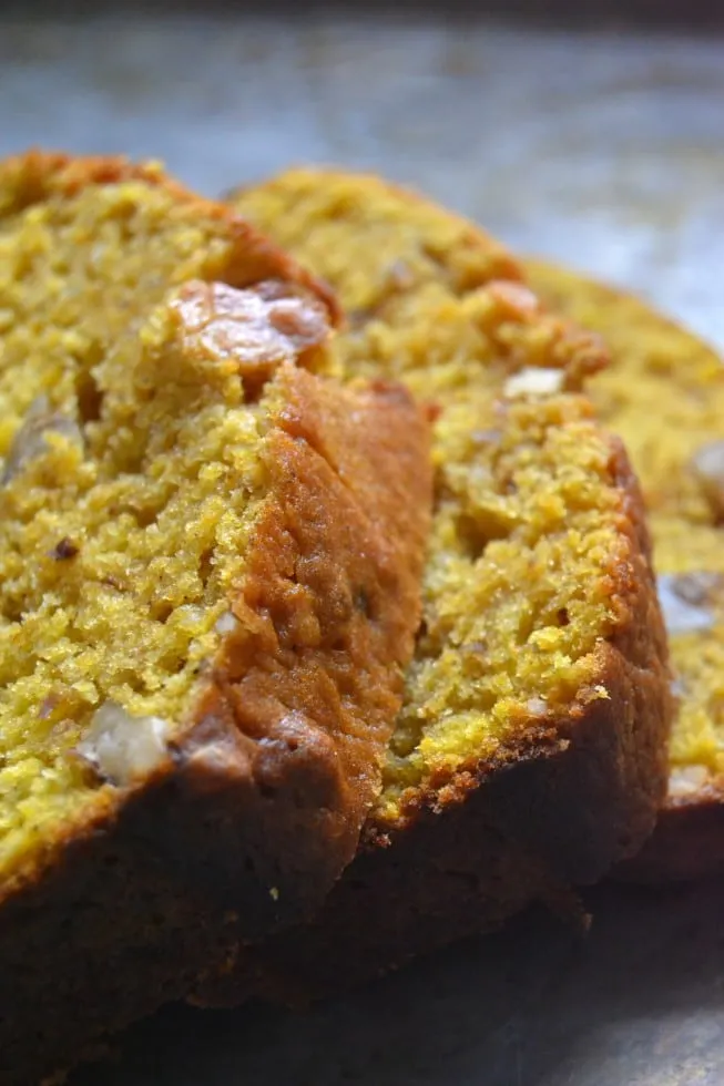 Pumpkin Bread with Toasted Walnuts
