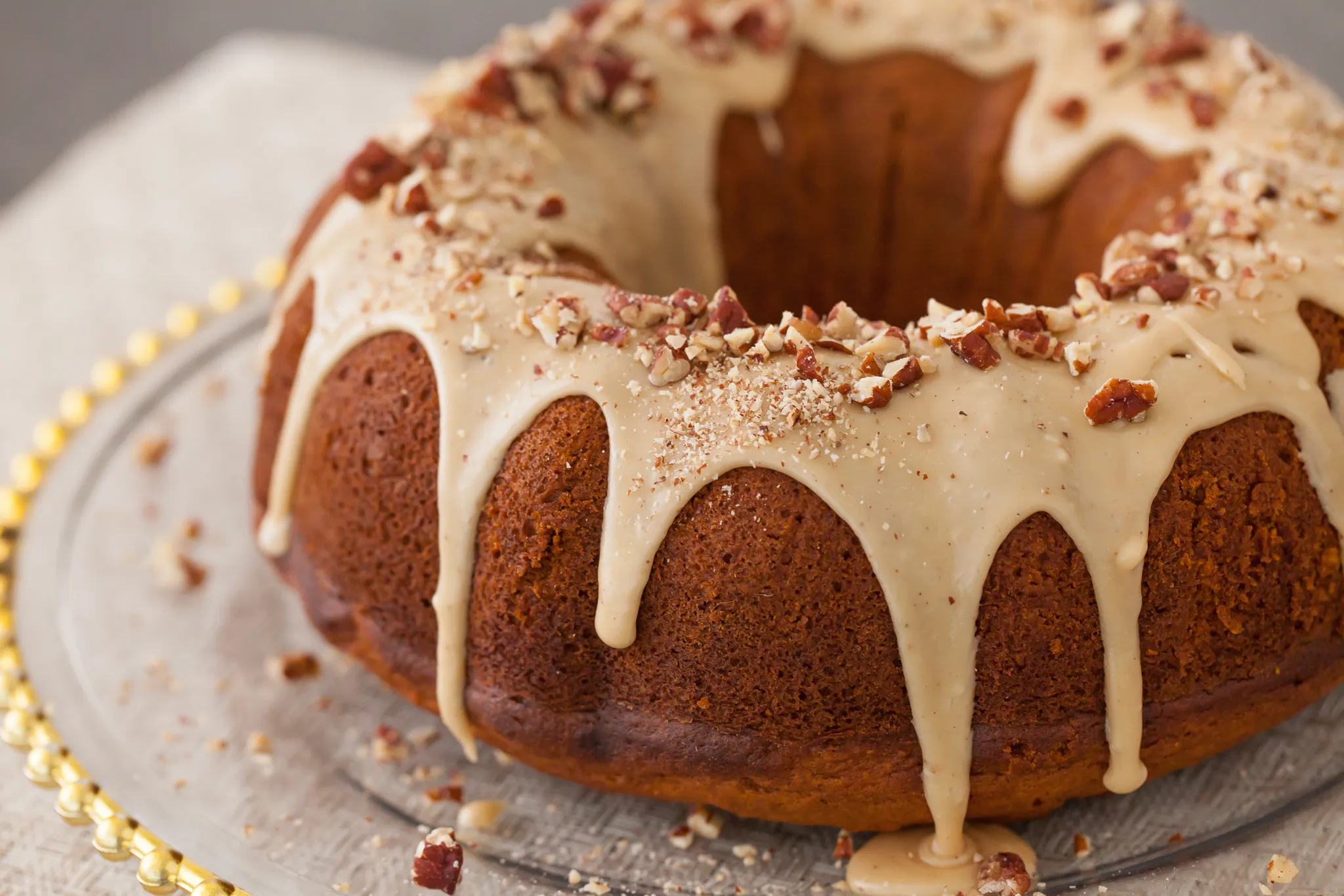 Pumpkin Bundt Cake with Brown Sugar Glaze