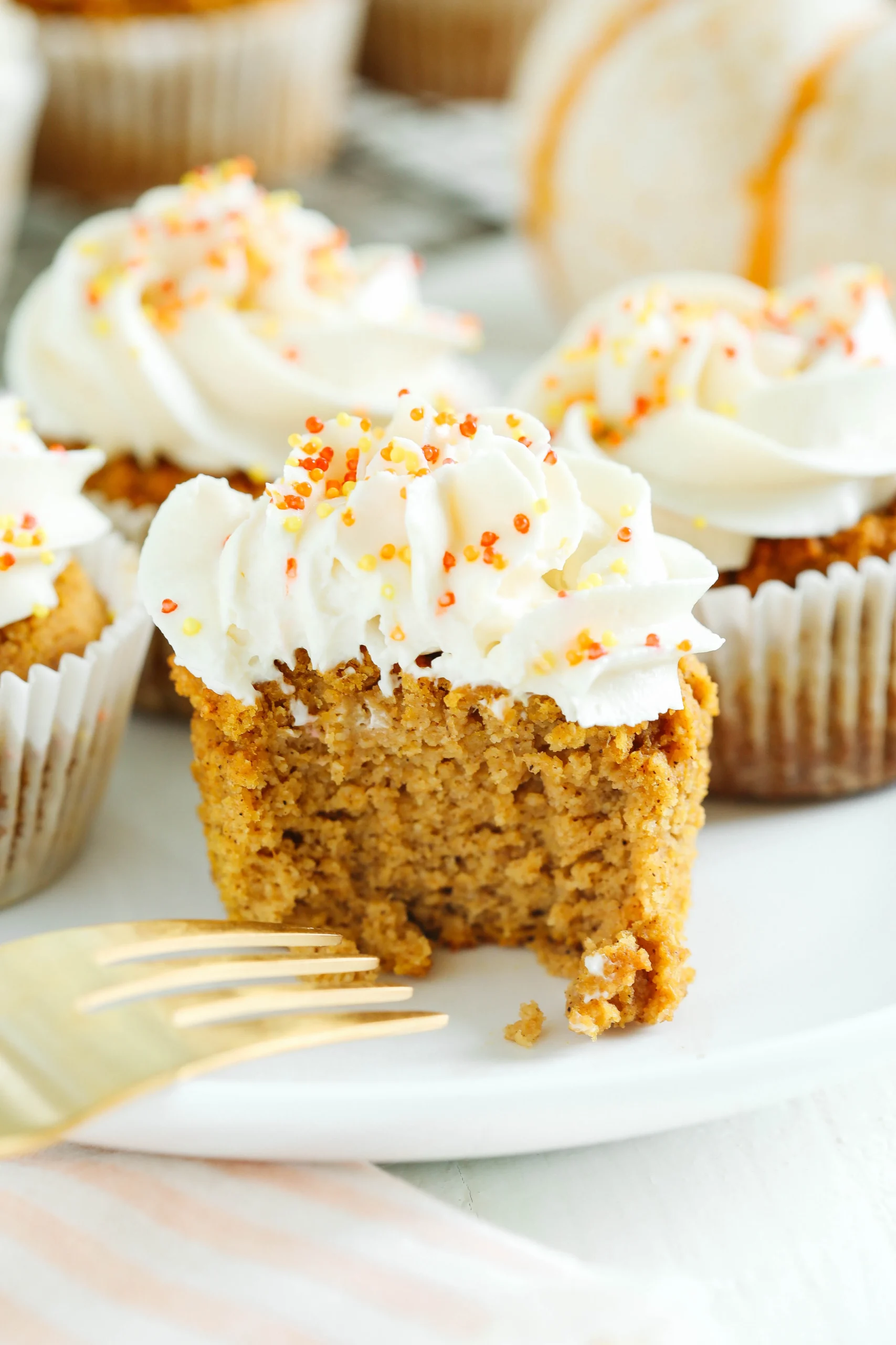 Pumpkin Cupcakes with Cream Cheese Frosting