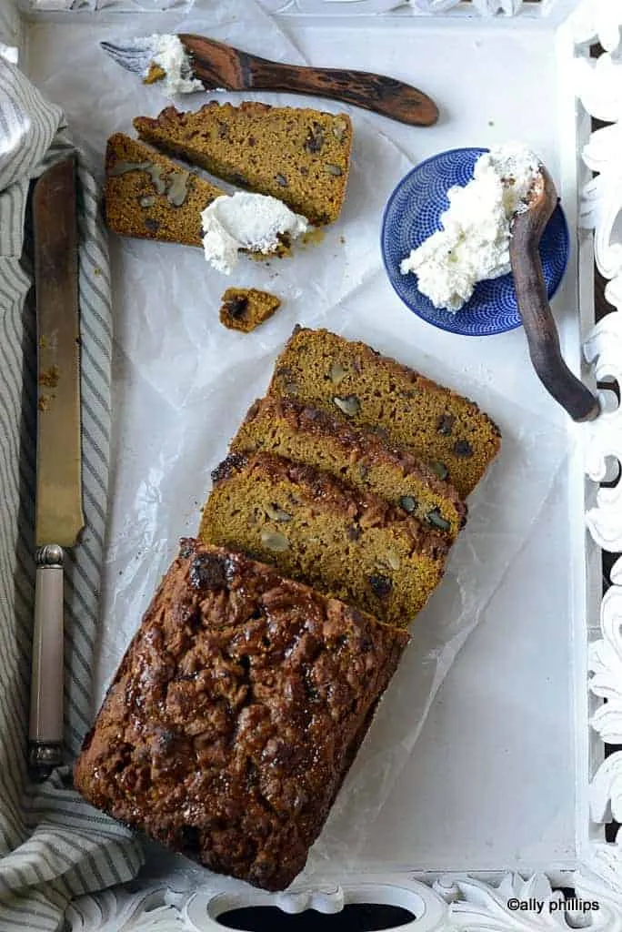 Pumpkin Fig Date Nut Bread