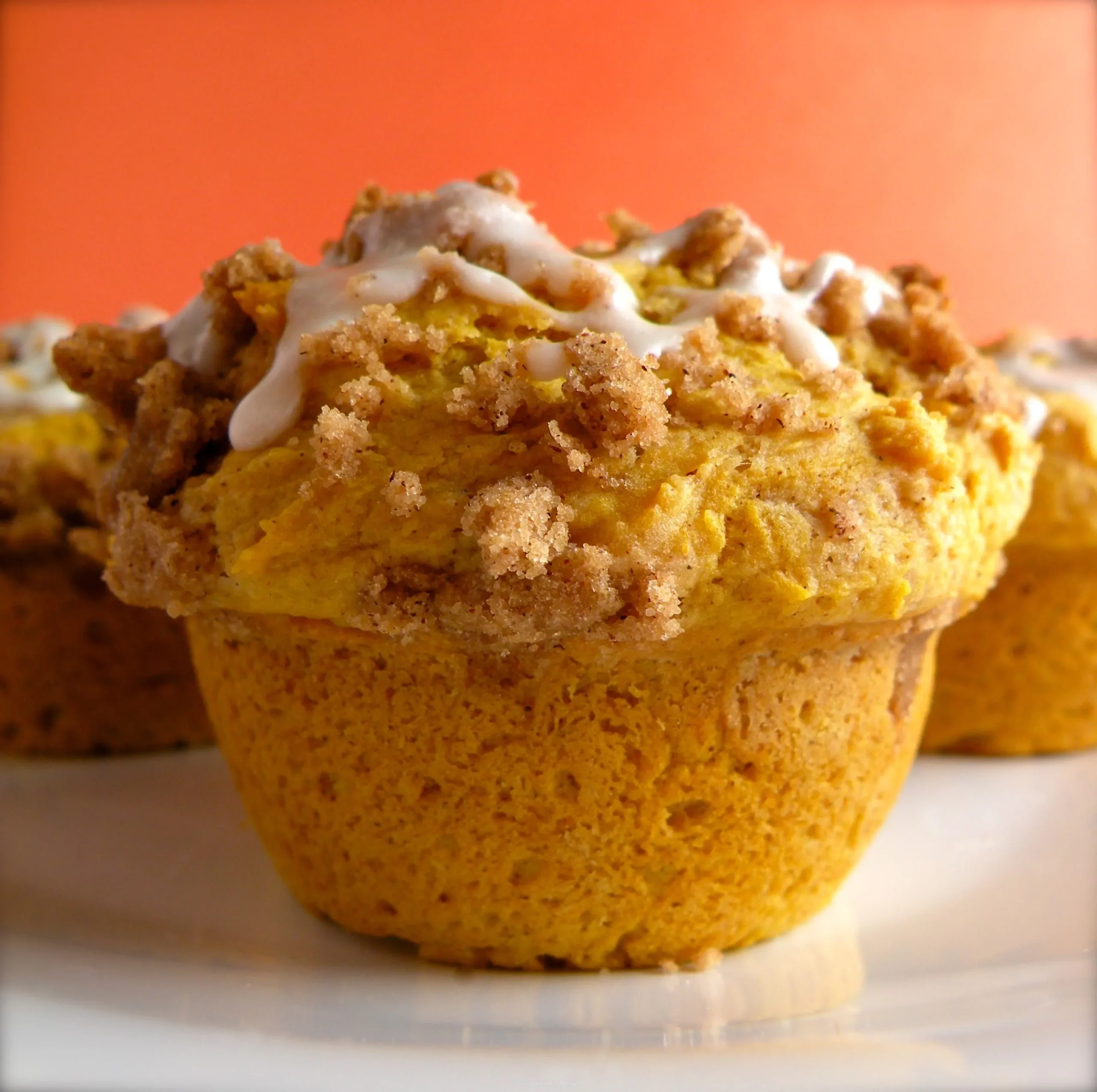 Pumpkin Spice Muffins with Cinnamon Cream Cheese Glaze