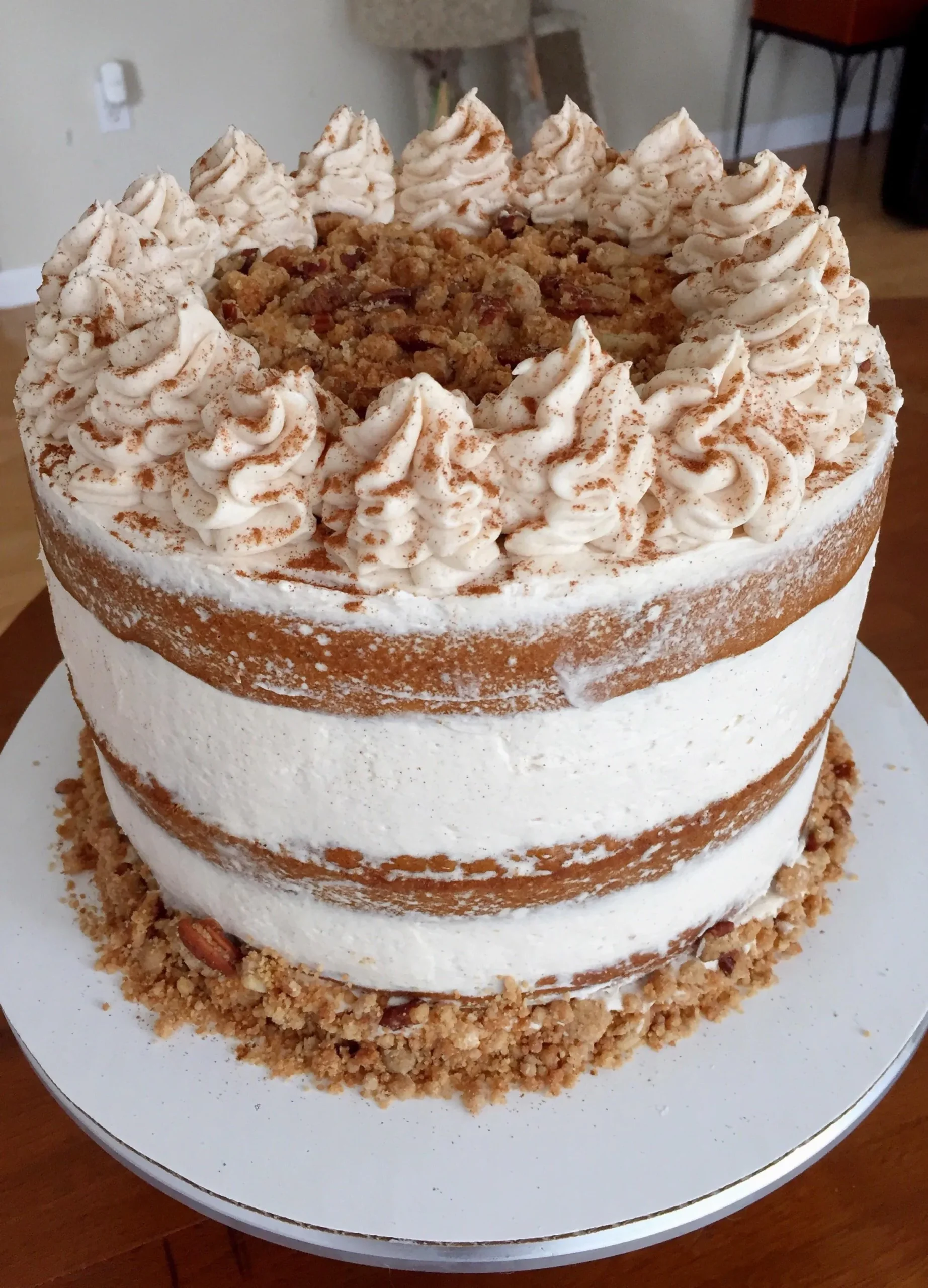 Pumpkin Spiced Buttermilk Layer Cake with Maple Buttercream