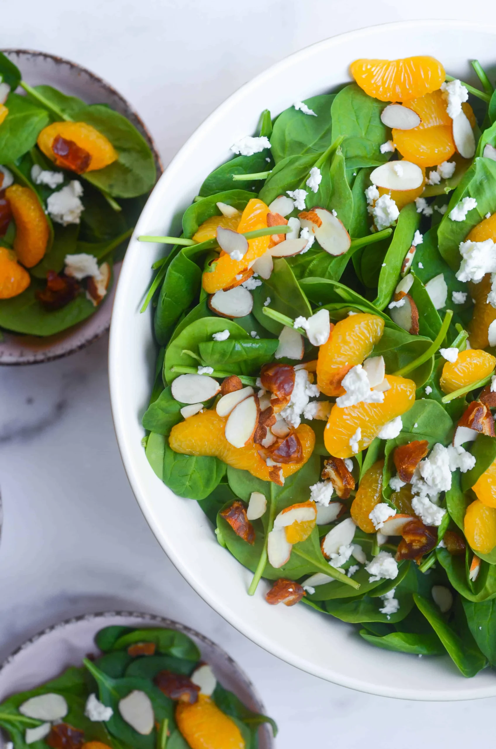 Quick Fix Spinach Salad with Cranberries, Mandarin Oranges, and Pecans