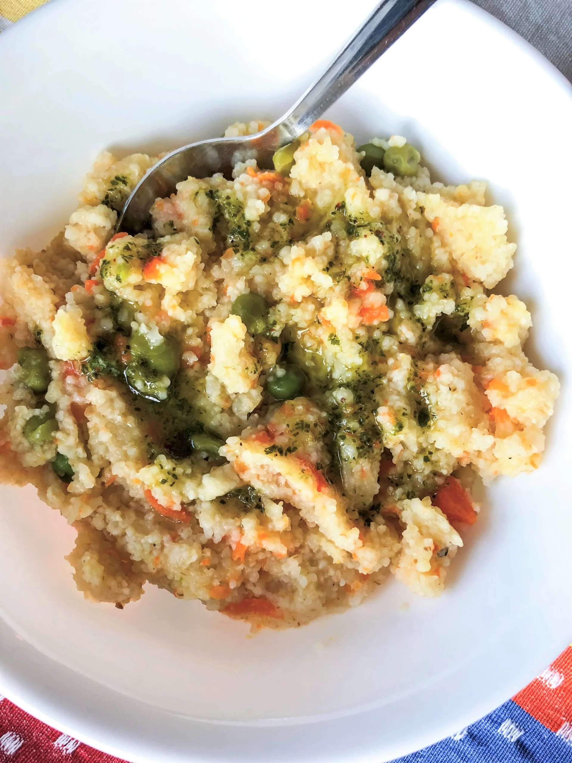 Quick Savory Daliya with Carrots and Peas