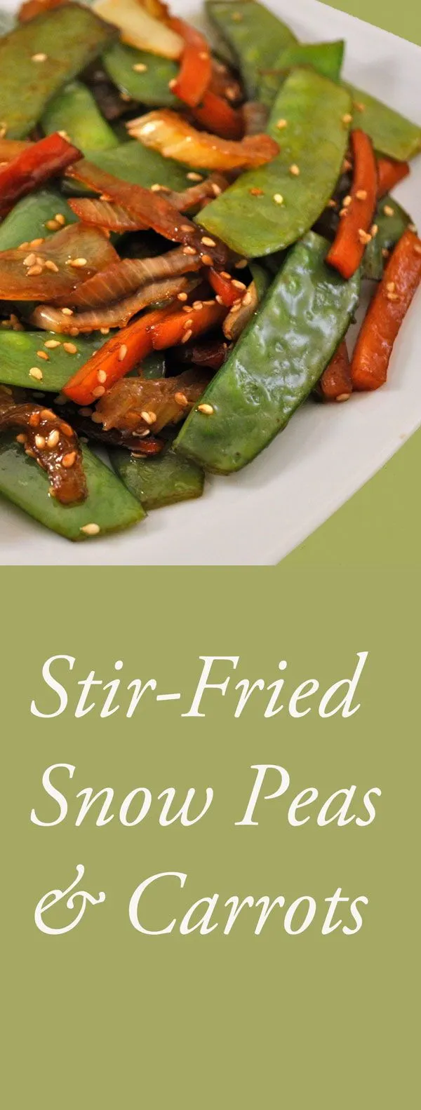 Quick Sesame Snow Peas Carrots