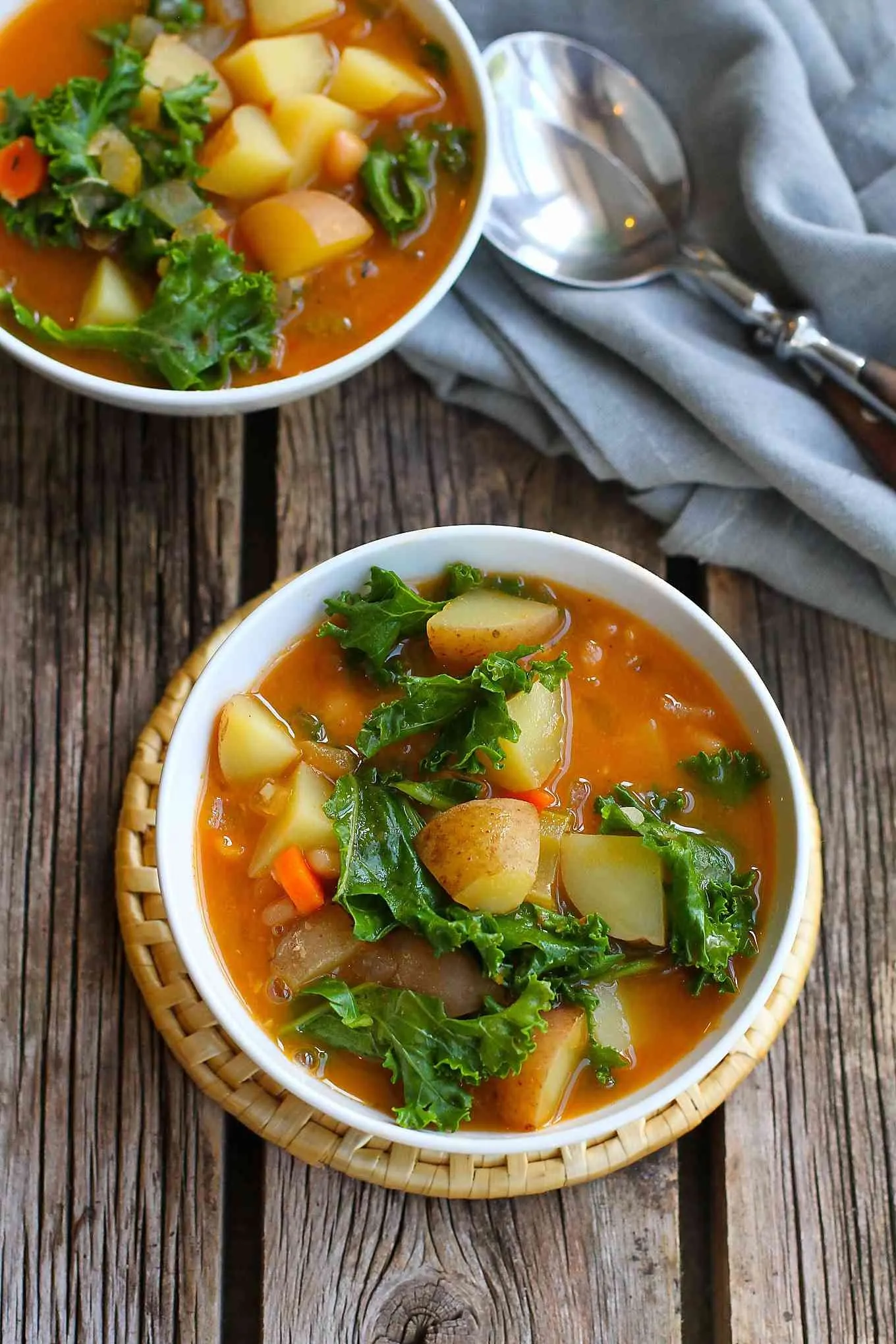 Quick and Easy Vegan Potato Fava Bean Soup