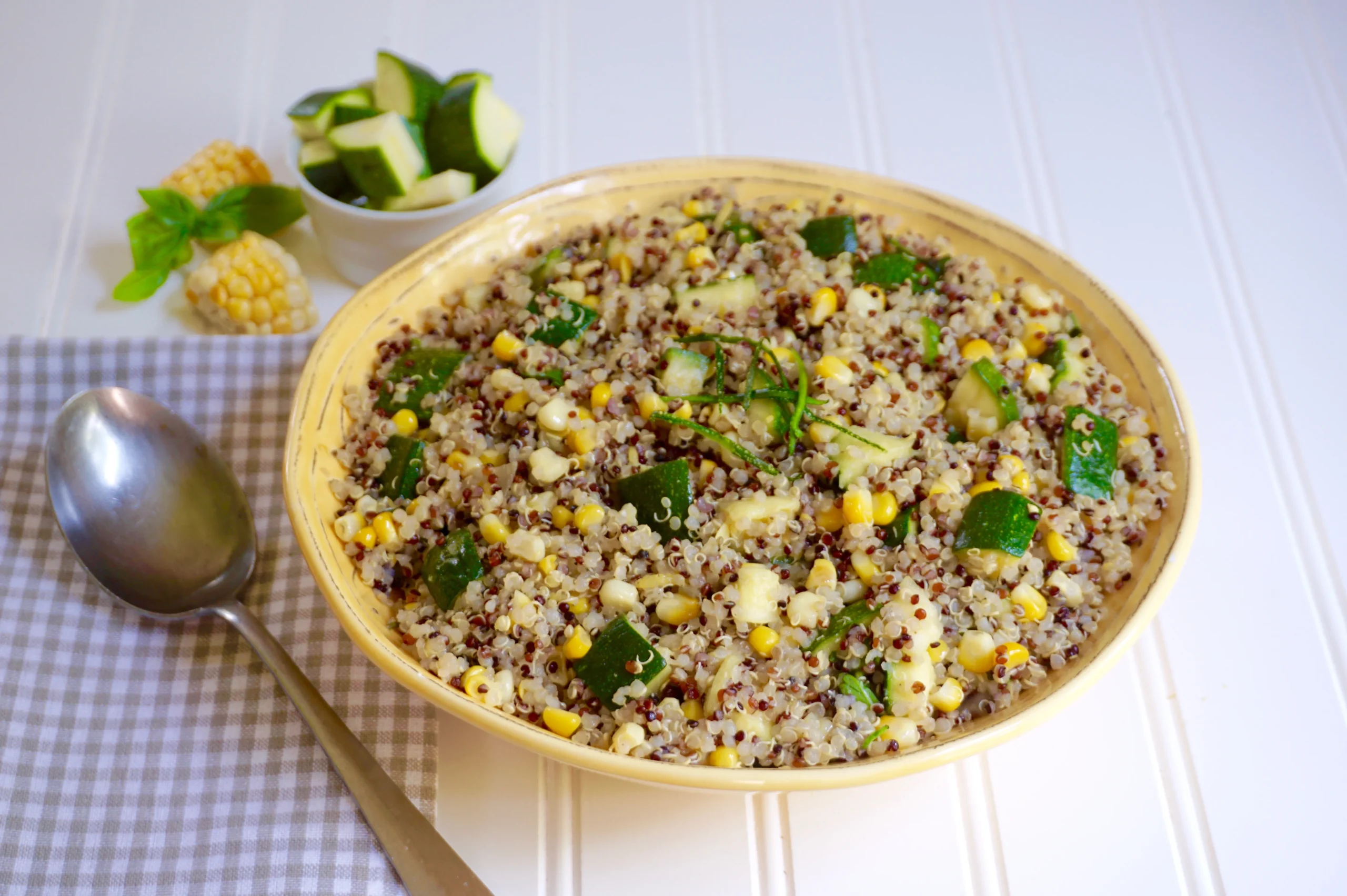 Quinoa with Roasted Corn Zucchini