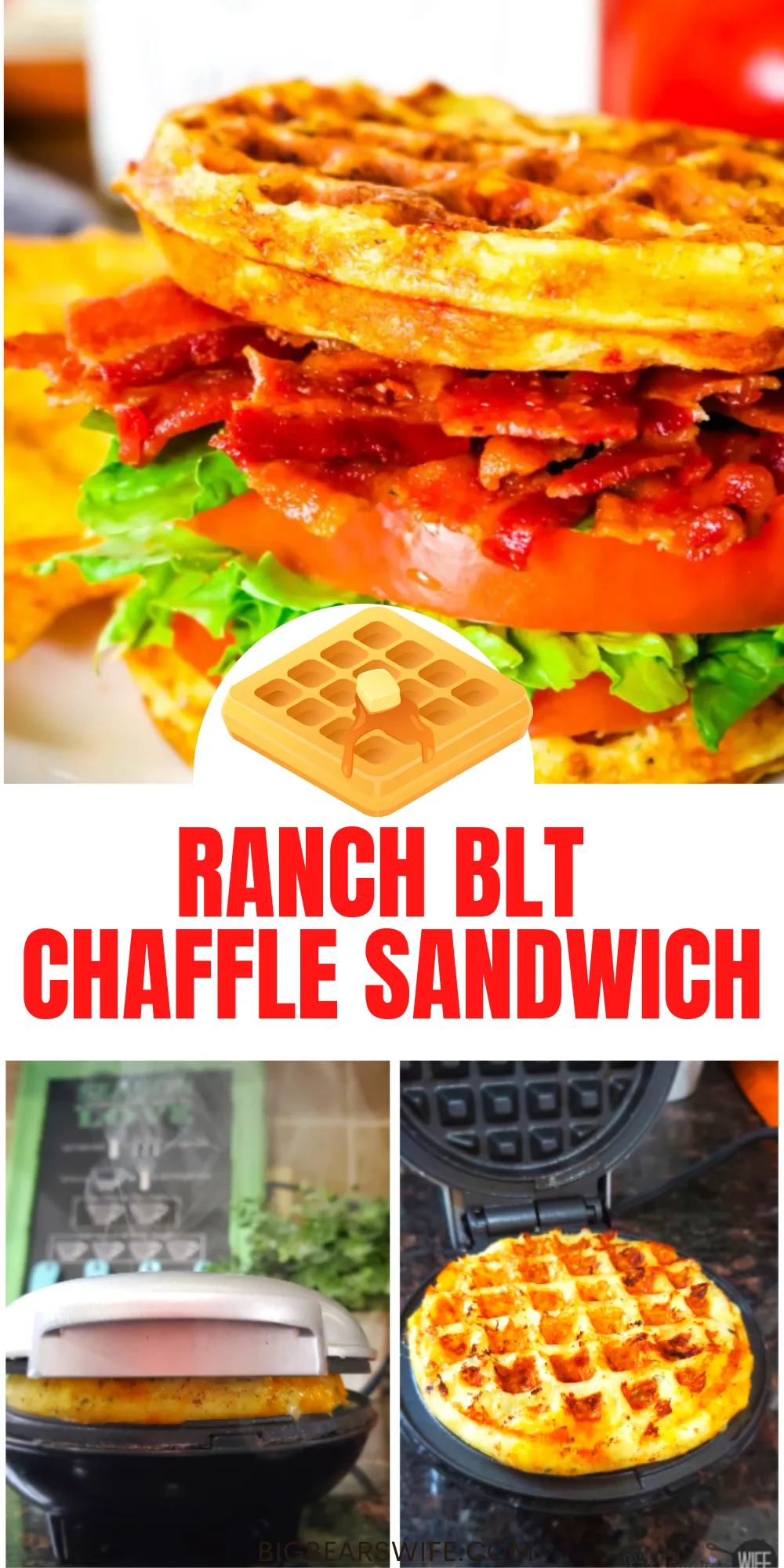 Ranch BLT Chaffle Sandwich