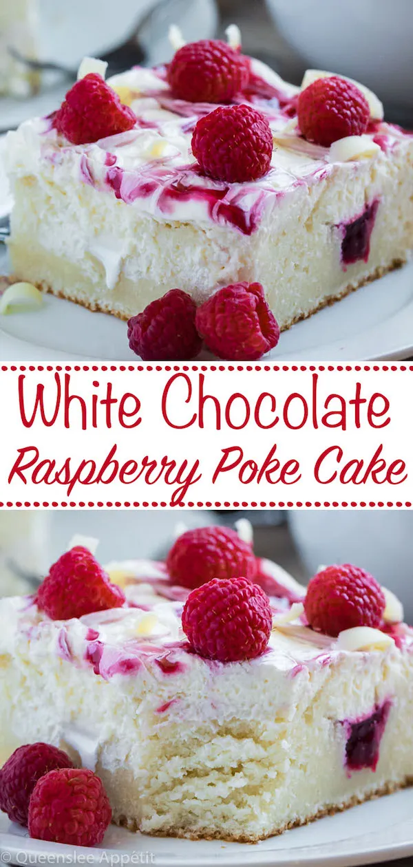 Raspberry Chambord Chocolate Poke Cake