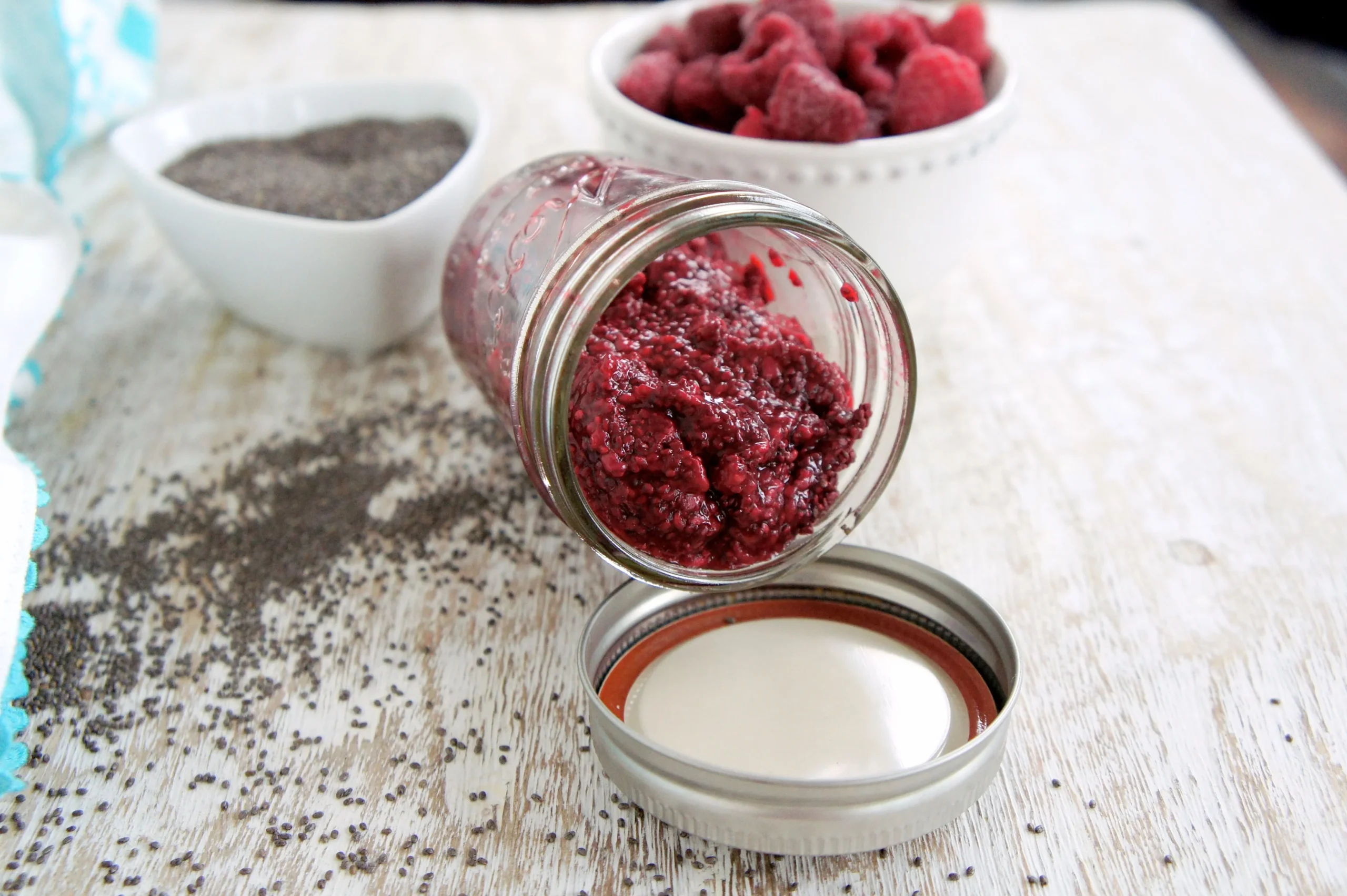 Raspberry Chia Seed Jam Vegan Gluten Free