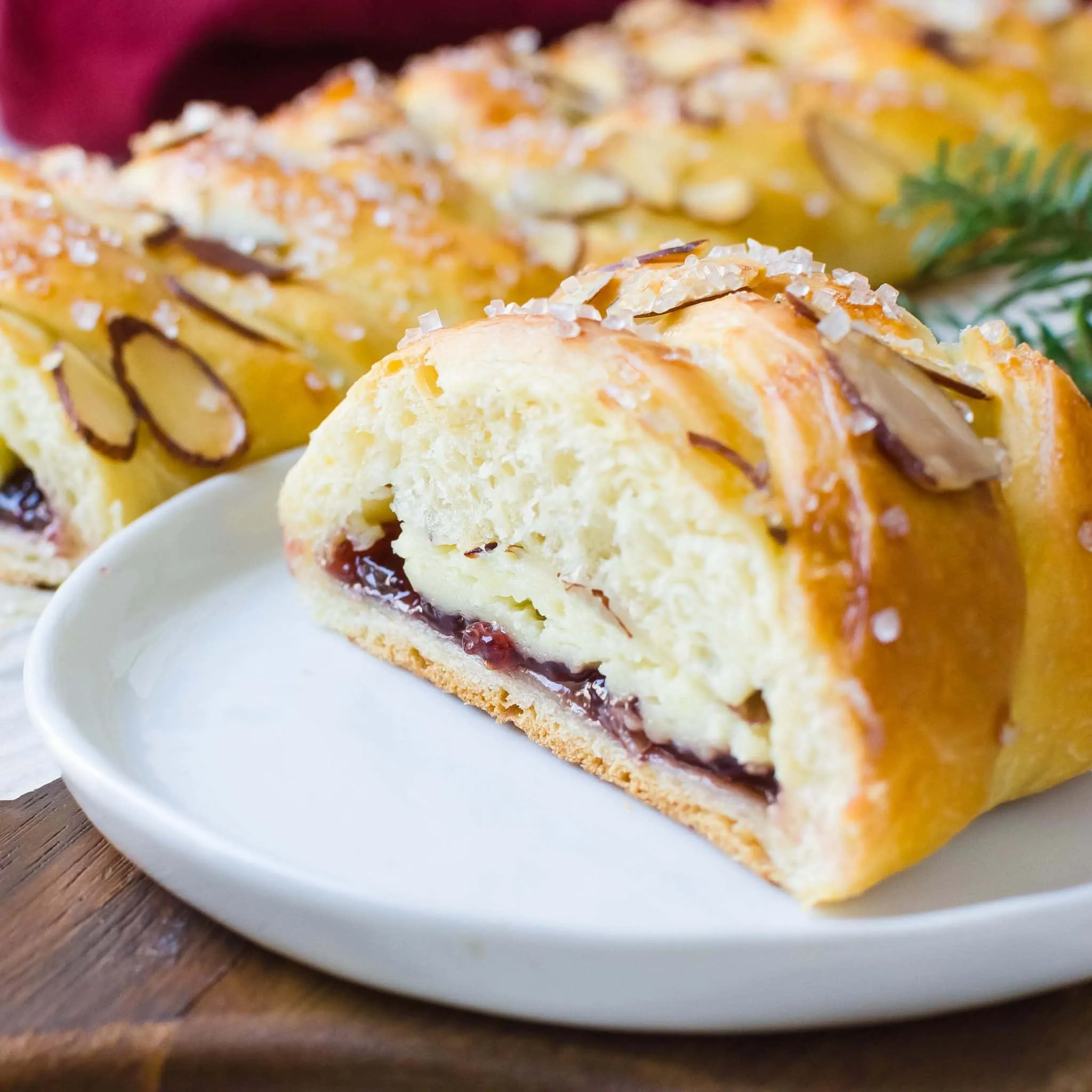 Raspberry Cream Cheese Pastry Braid