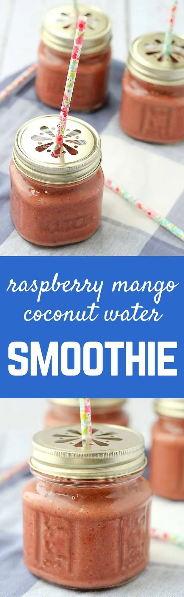 Raspberry Mango Coconut Water Smoothie