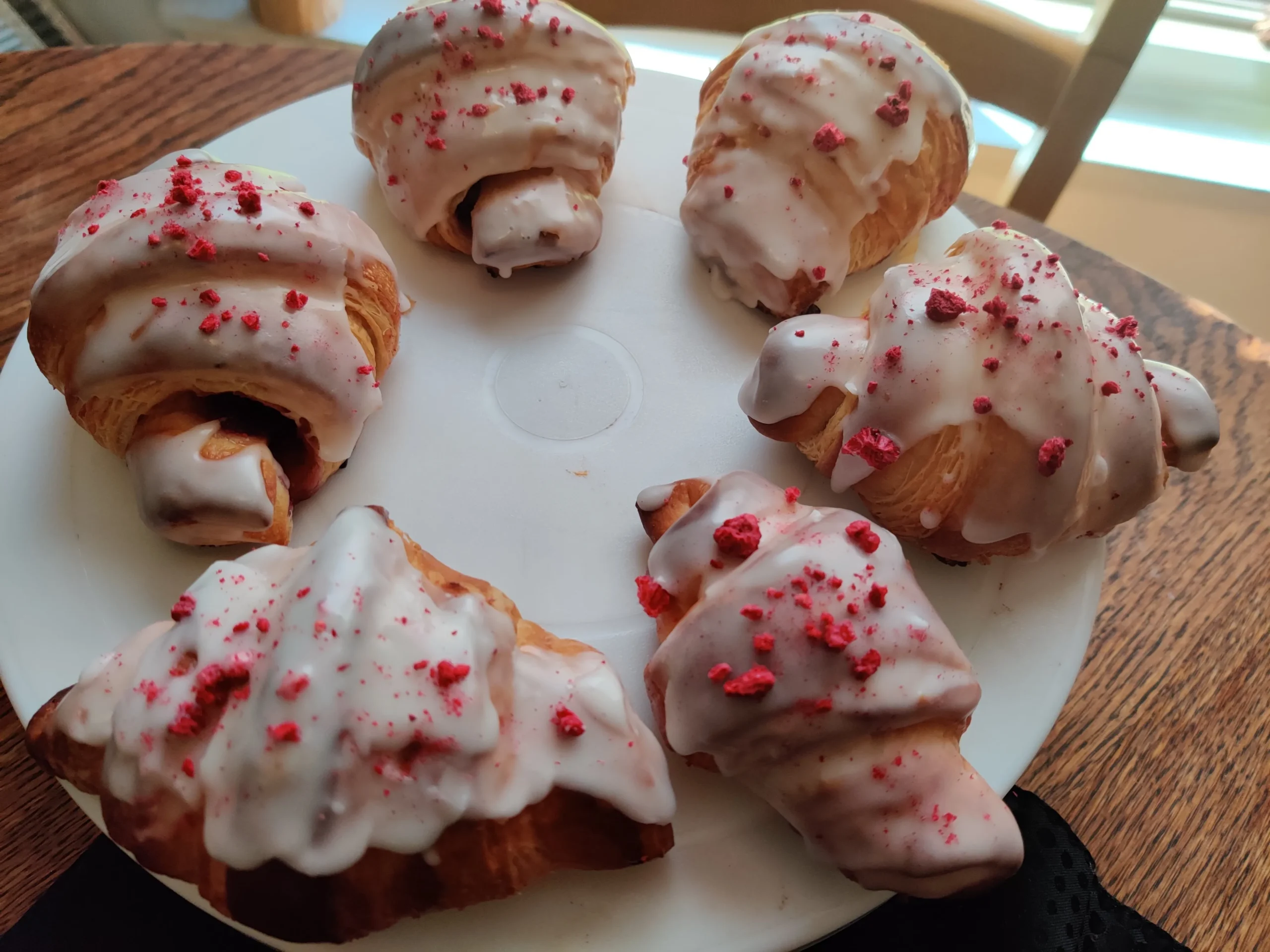 Raspberry Rose Lychee Ispahan Croissant