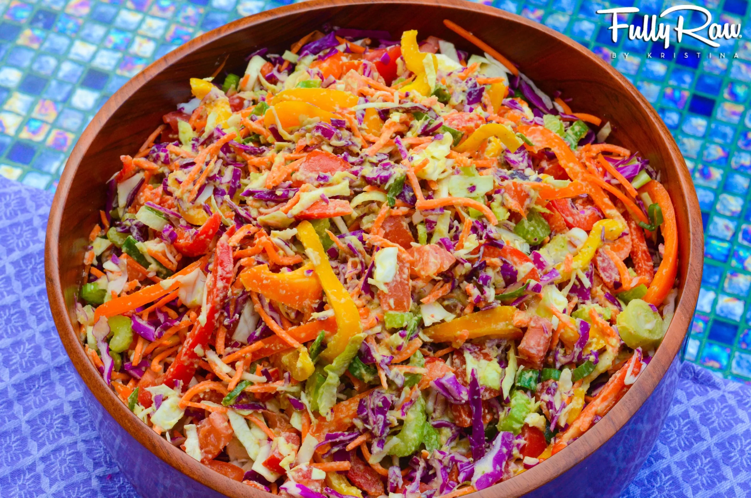 Raw Vegan Rainbow Slaw
