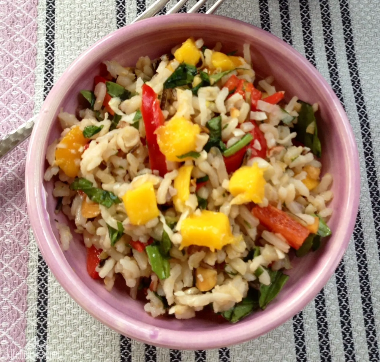 Red Rice Salad with Mango Nuts