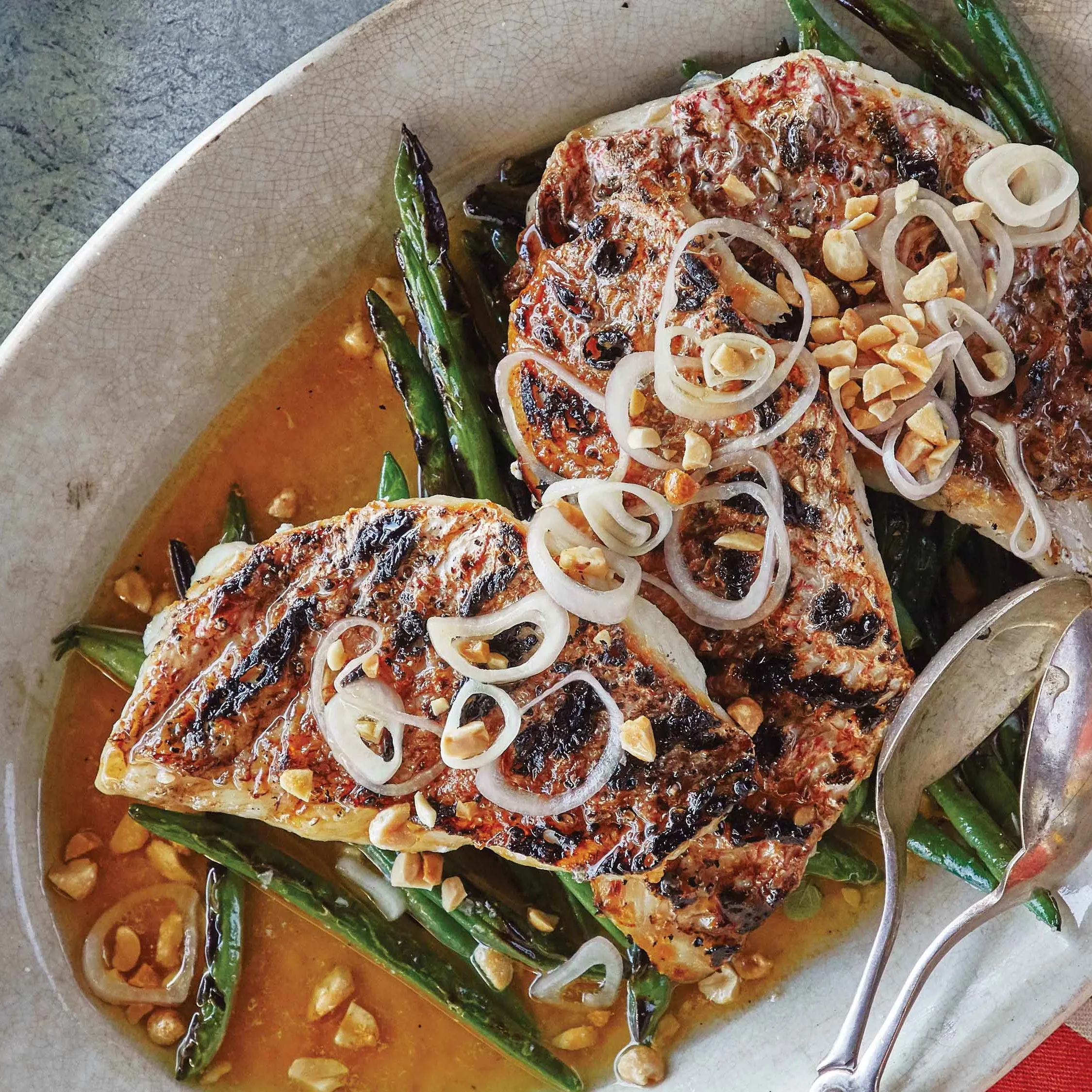 Red Snapper Grilled in Corn Husks