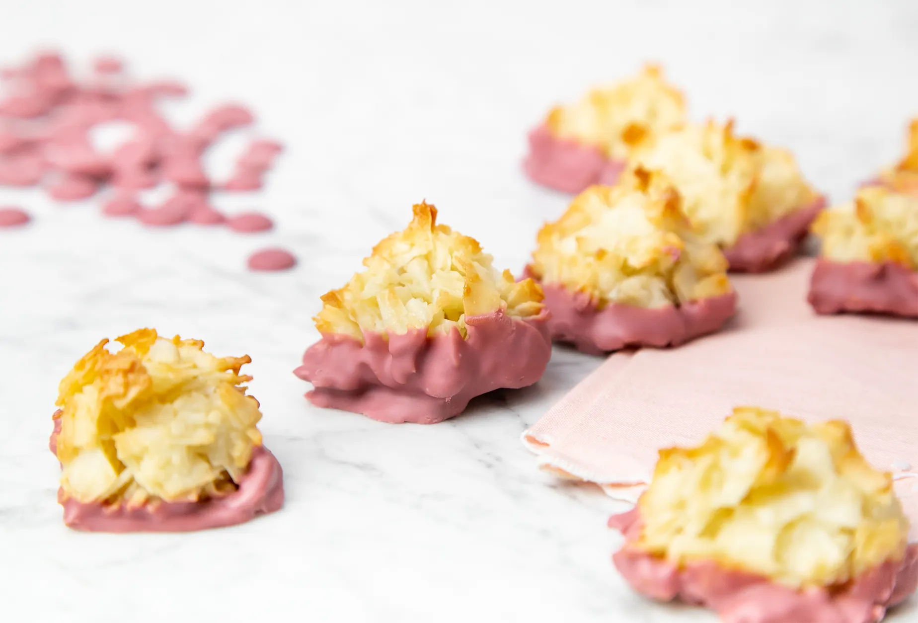 Red Velvet Coconut Macaroons