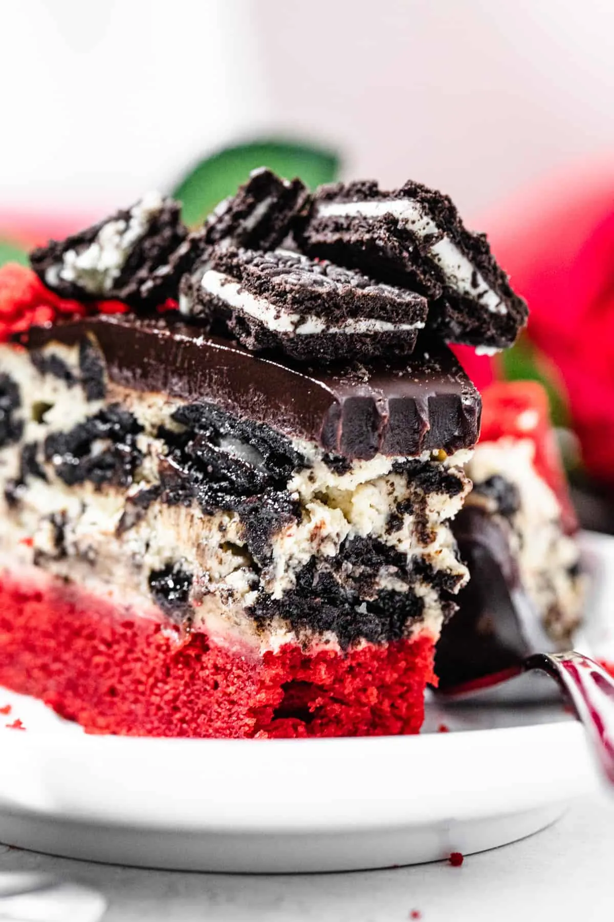 Red Velvet Oreo Cheesecake