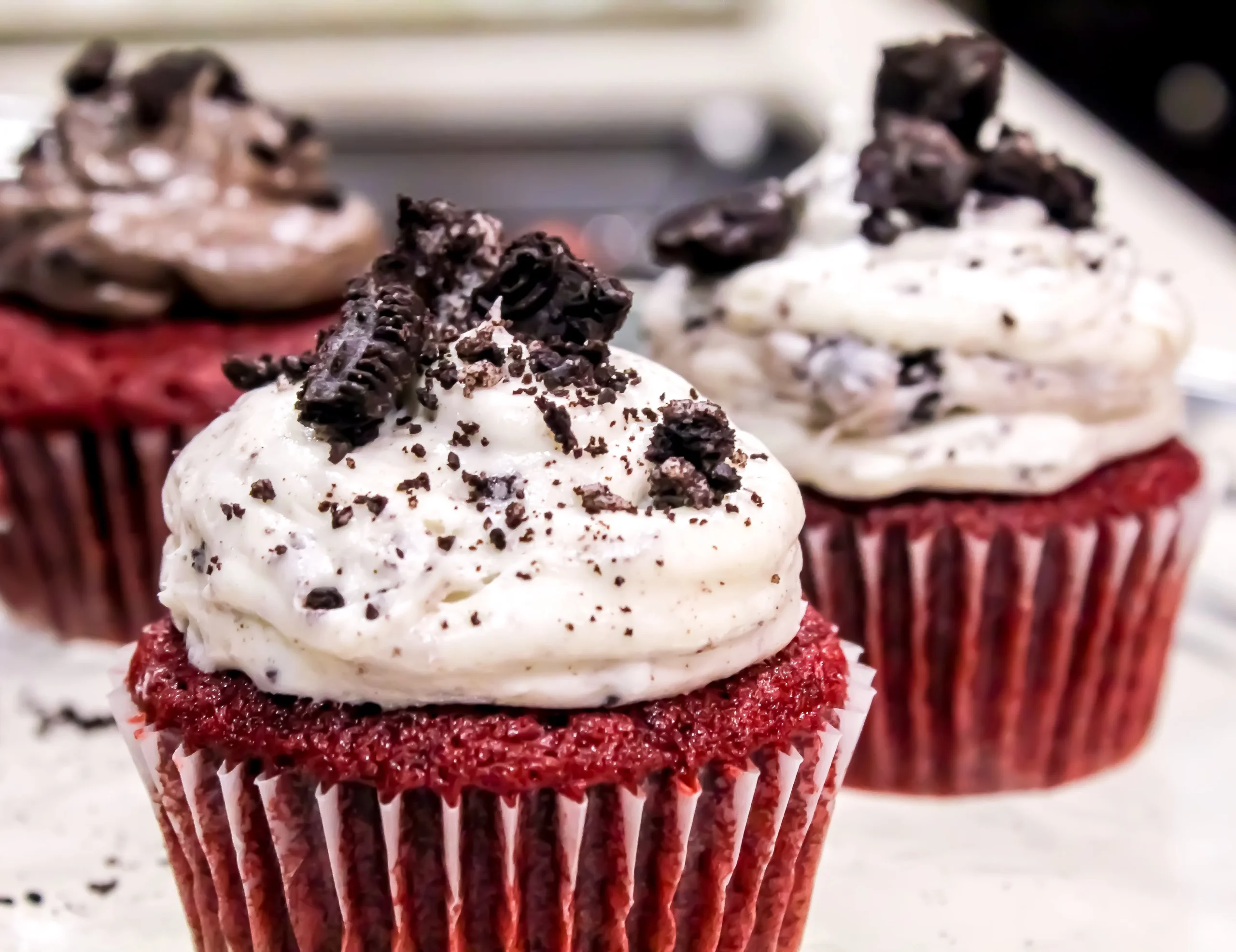 Red Velvet Oreo Cupcakes