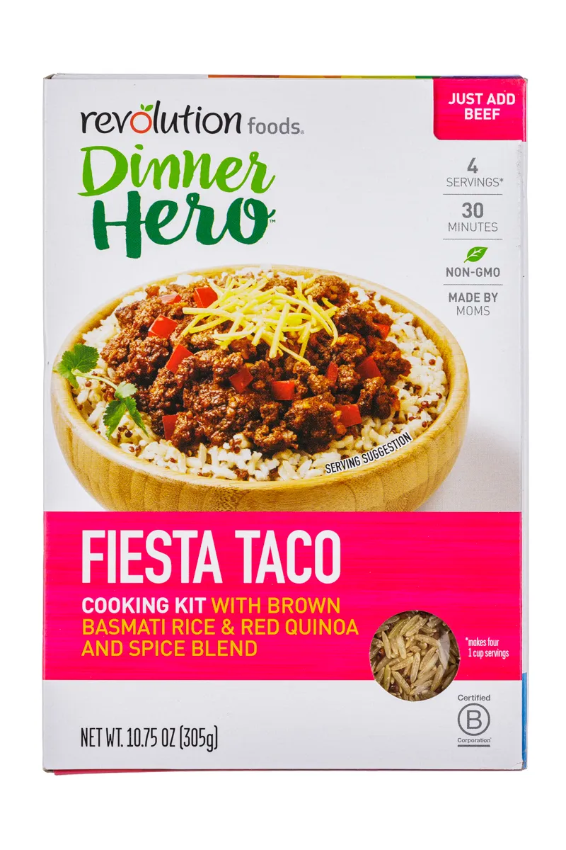 Revolution Foods Dinner Hero Dinner Party Fiesta Steak Taco Bowls