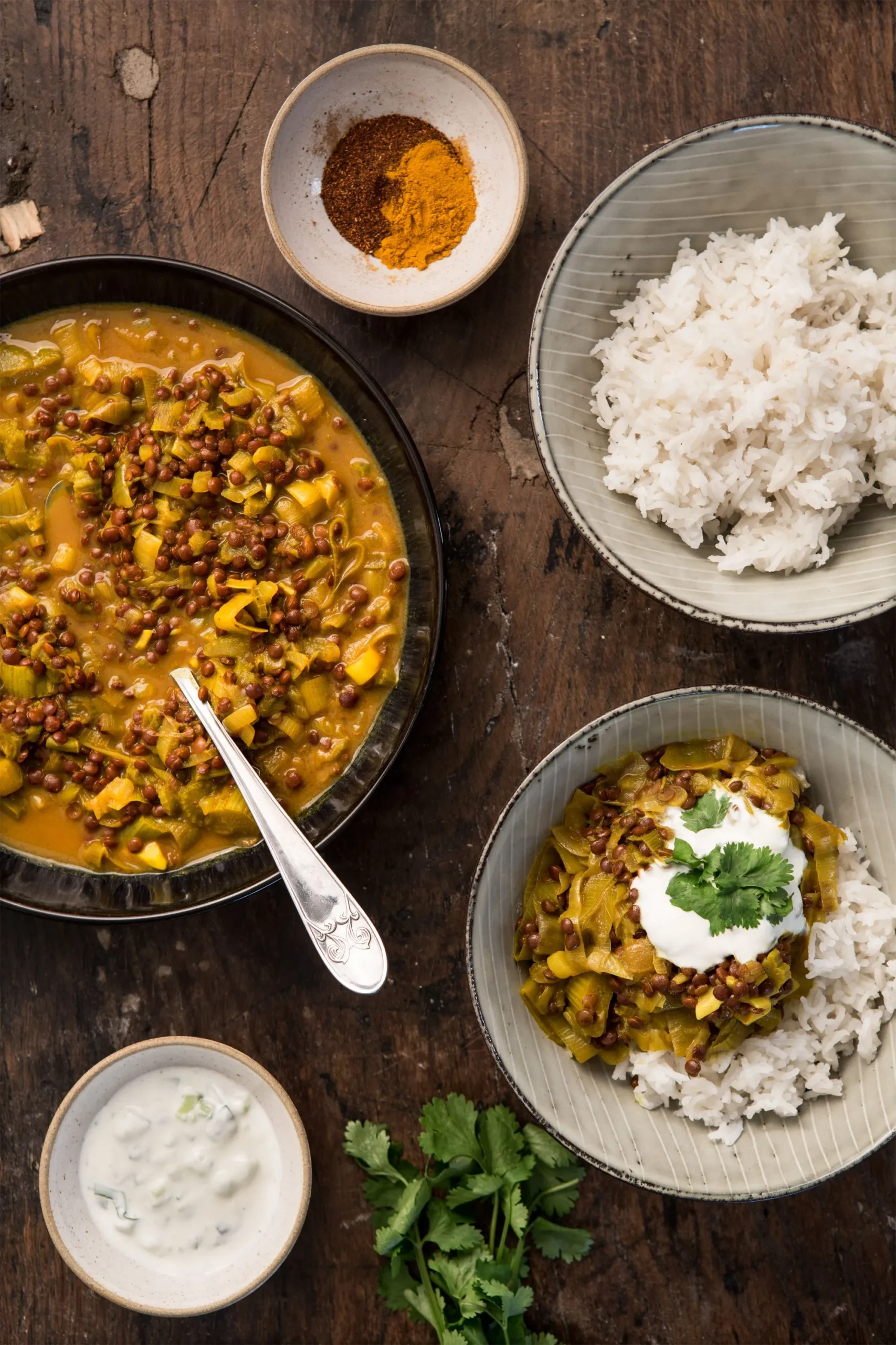 Rhubarb and Puy Lentil Curry